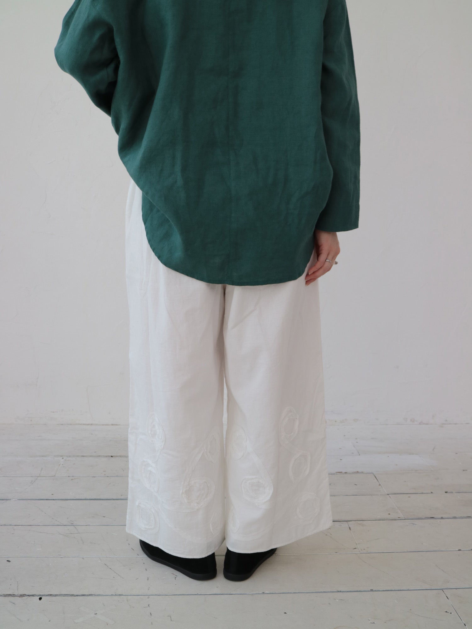 YARRA INDIAドットテープ刺繍パンツ YR-1545-209