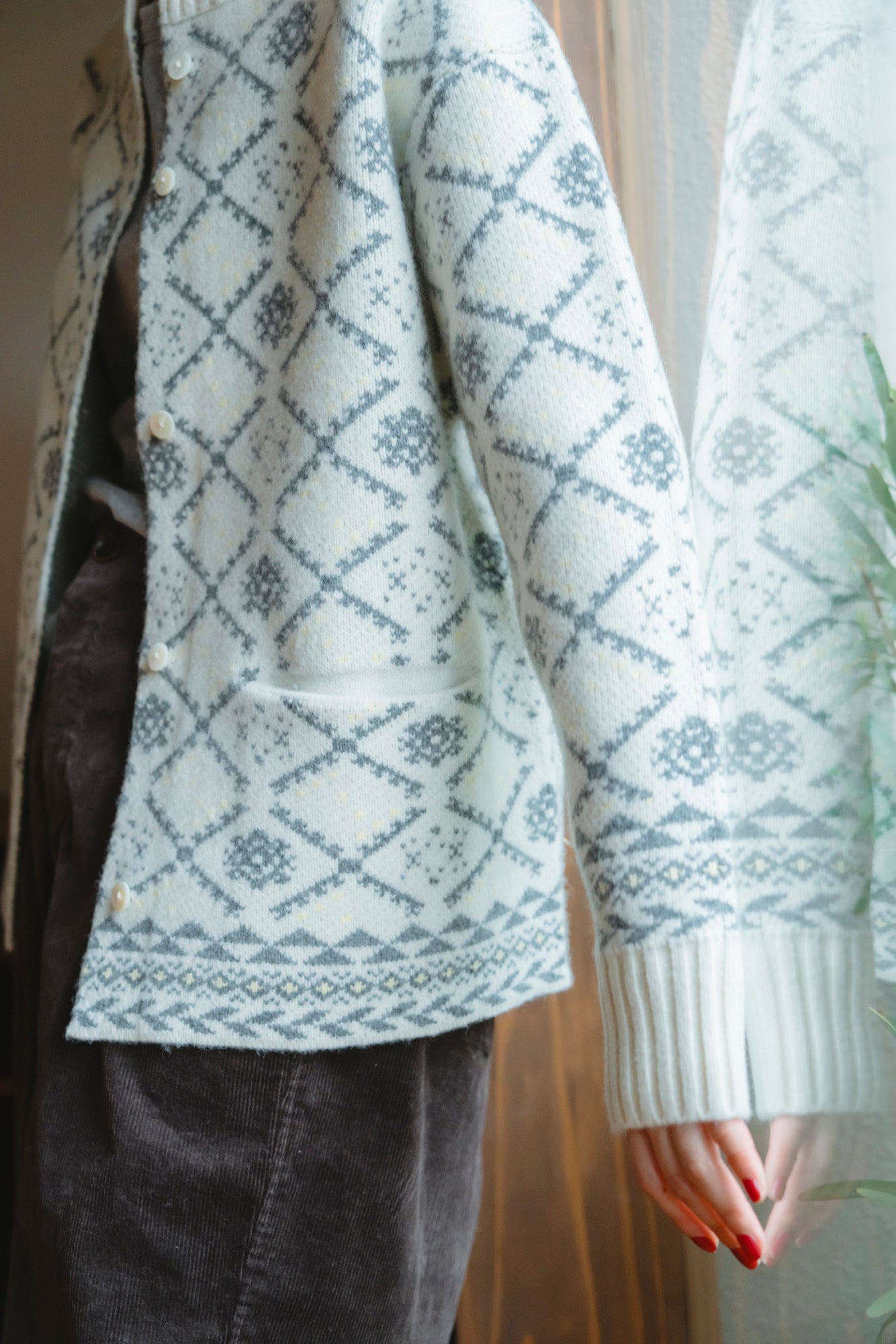 YARRA オリジナルジャガードカーディガン YR-1552-277