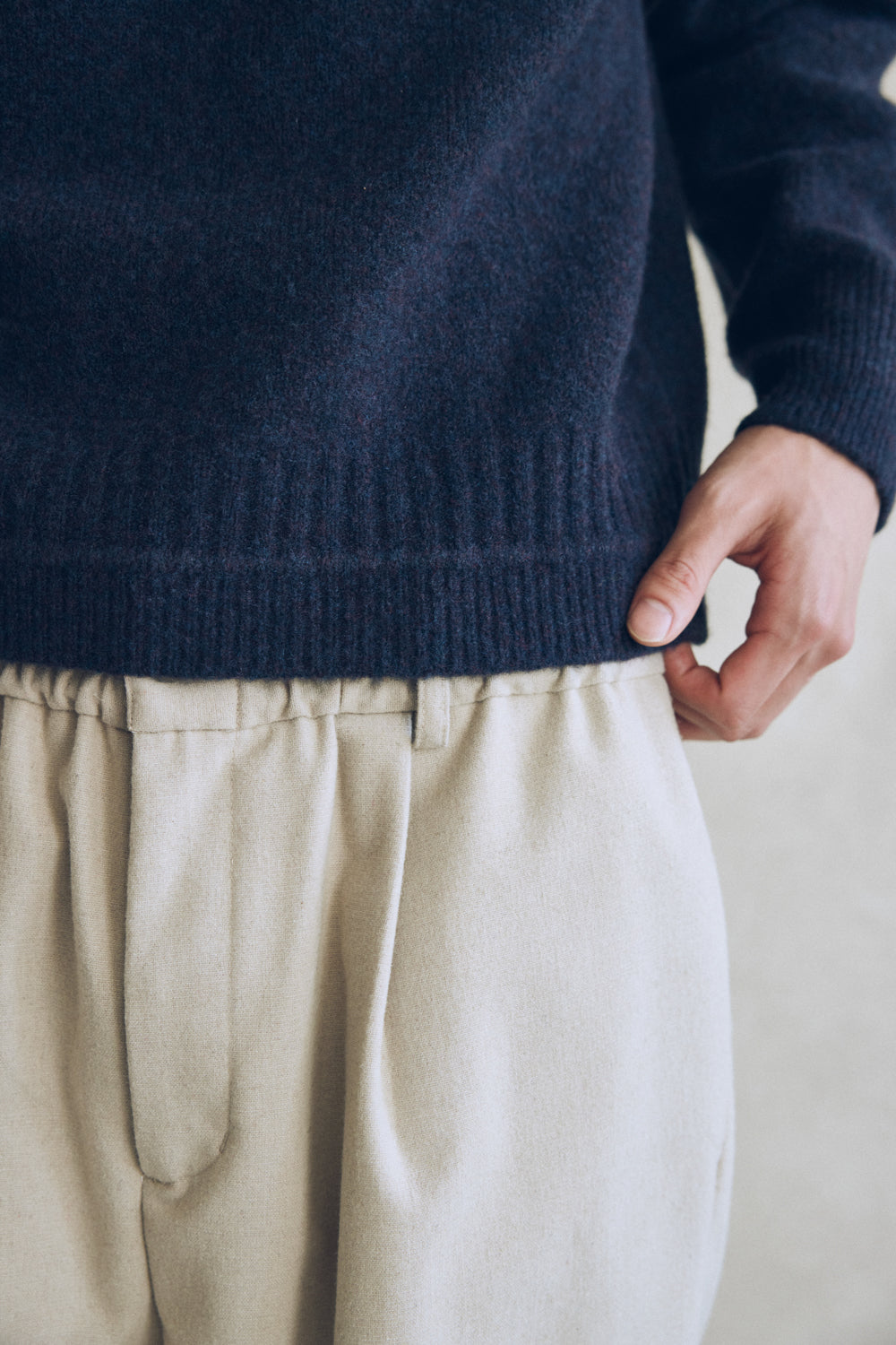 YARRA NEU ヤク混ニットプルオーバー NU-5552-418