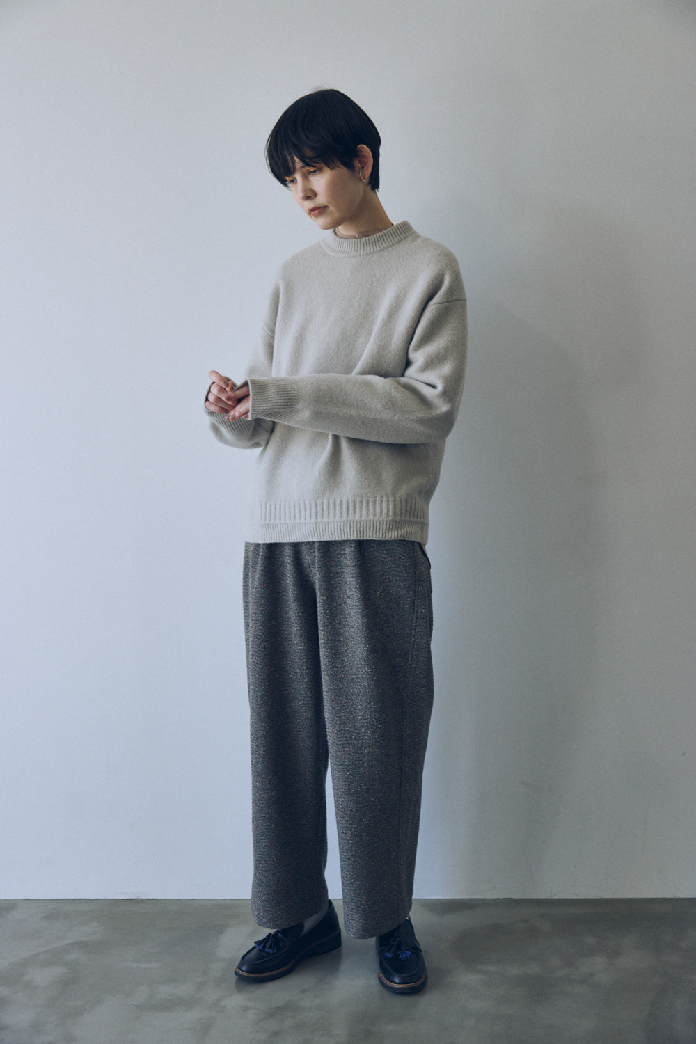 YARRA NEU ヤク混ニットプルオーバー NU-5552-418