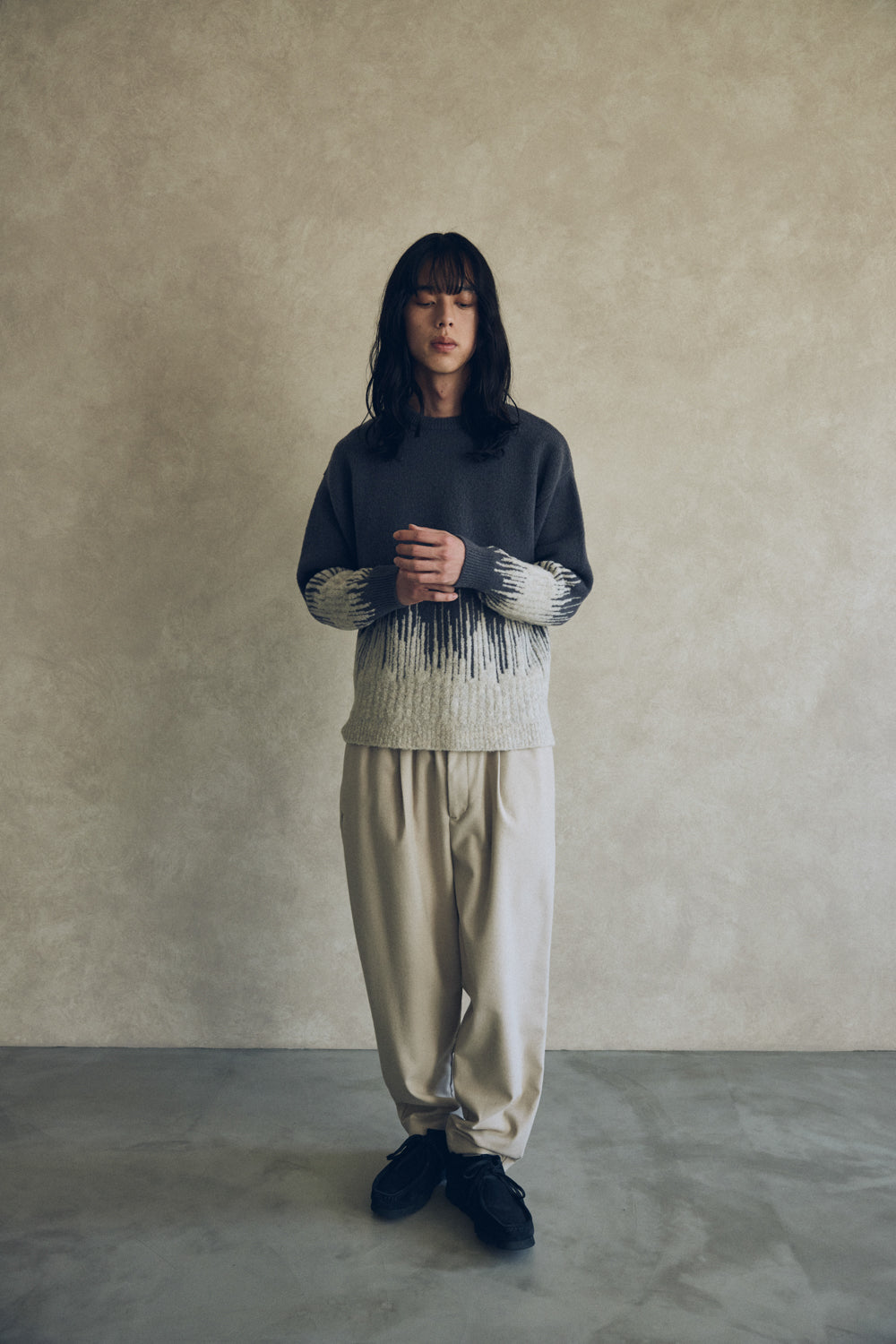 YARRA NEU コンビJQDニットプルオーバー NU-5552-421