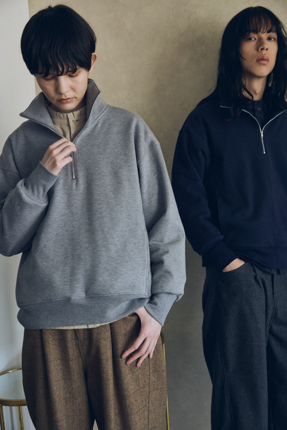 YARRA NEU ウォーム裏毛ハーフZIP NU-5551-415