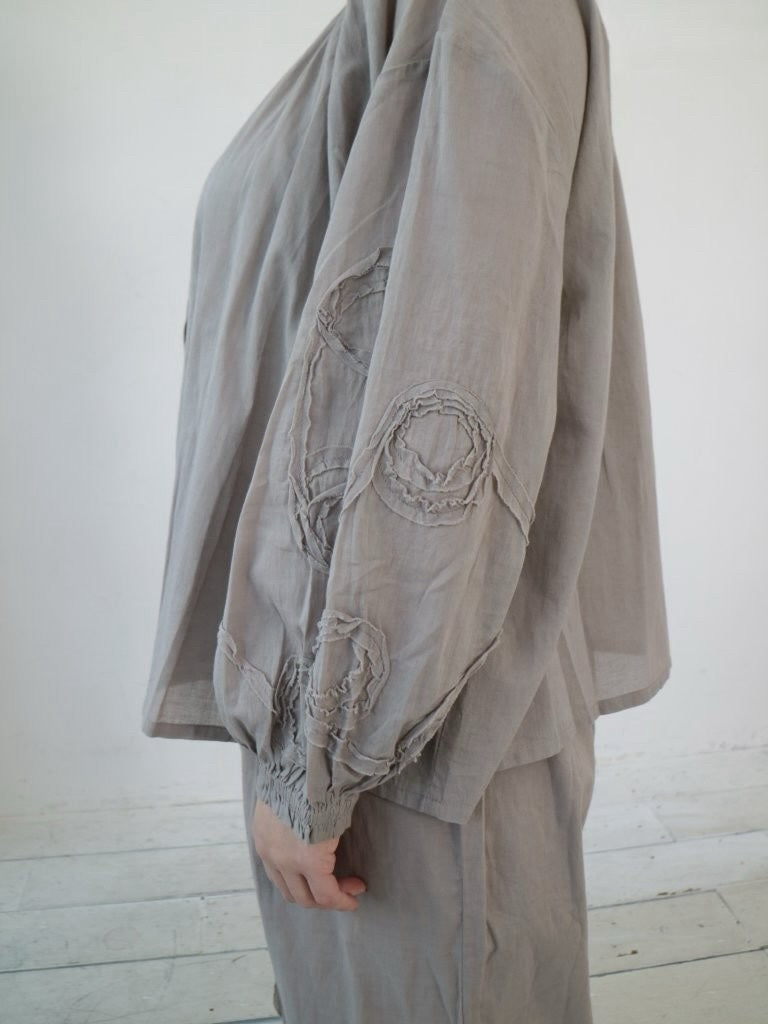 YARRA INDIAドットテープ刺繍ブラウス YR-1543-207