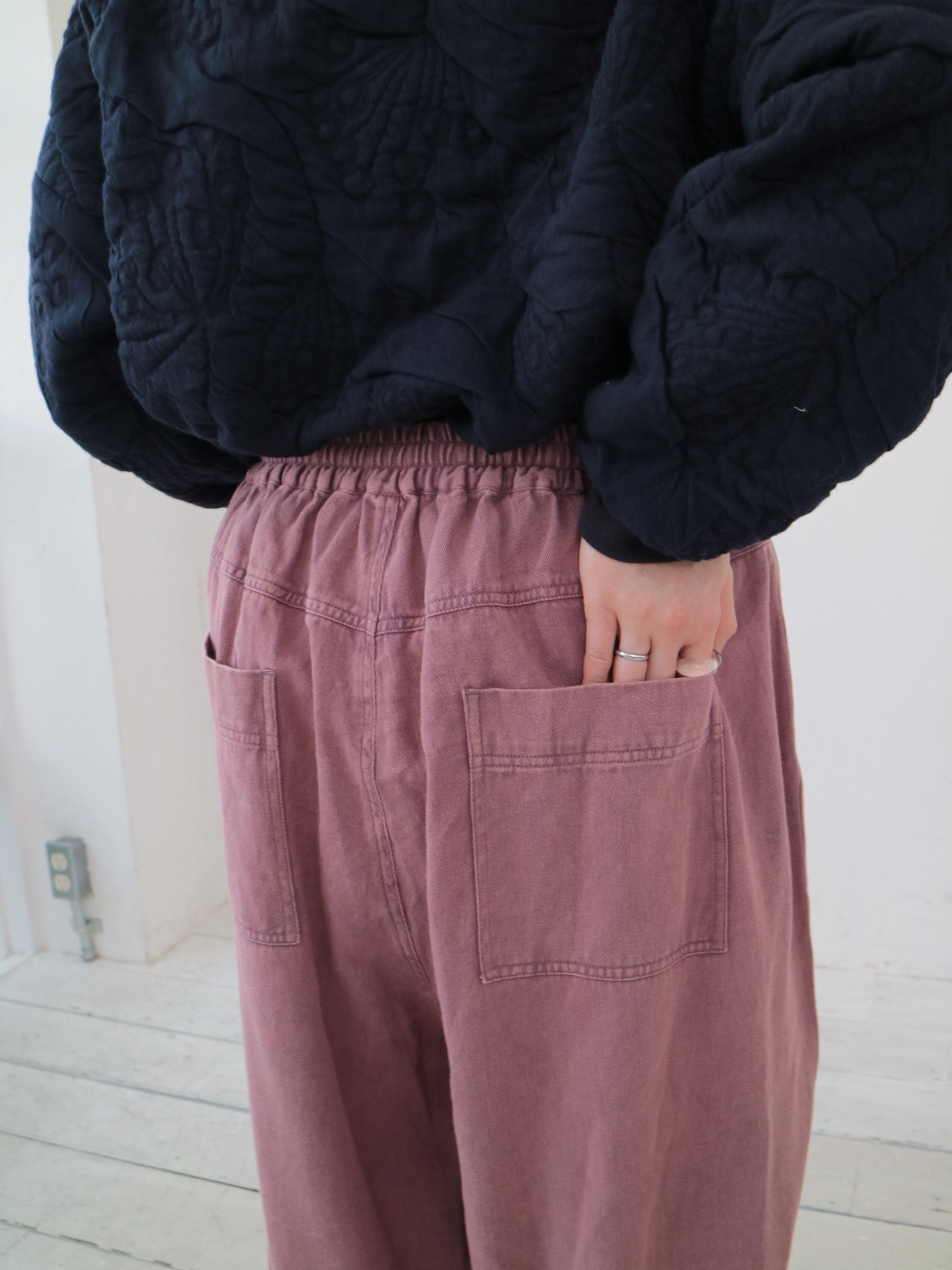 YARRA INDIAエンザイム裾ダーツパンツ YR-1545-235