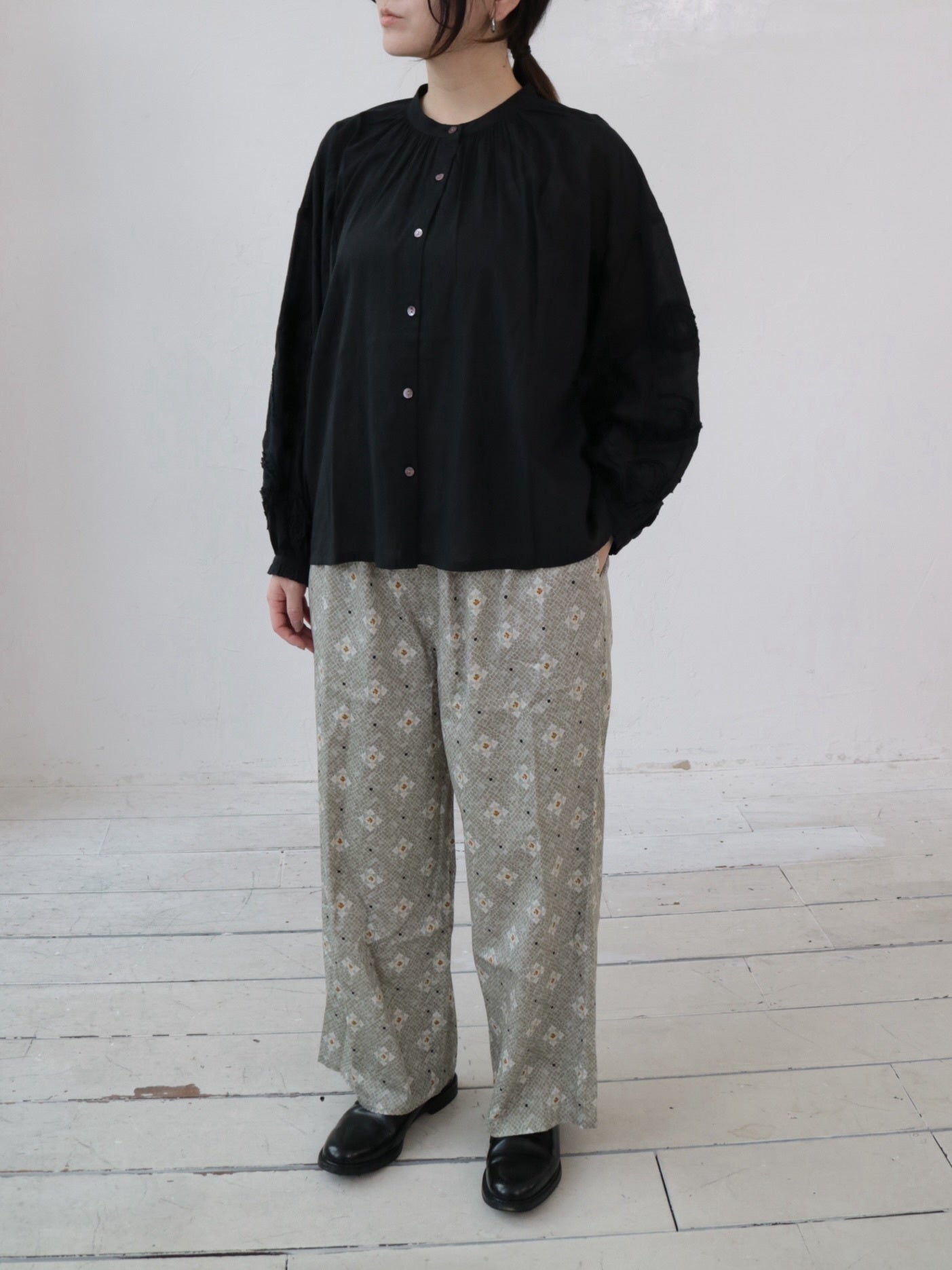 YARRA INDIAプリントストレートパンツ YR-1545-213