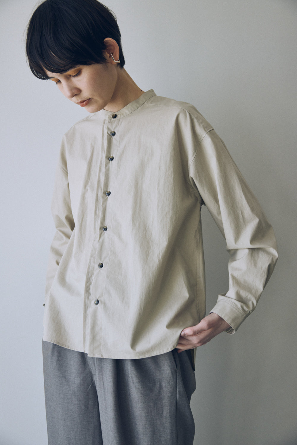 YARRA NEU オーガニックコットンダンプシャツ NU-5543-409