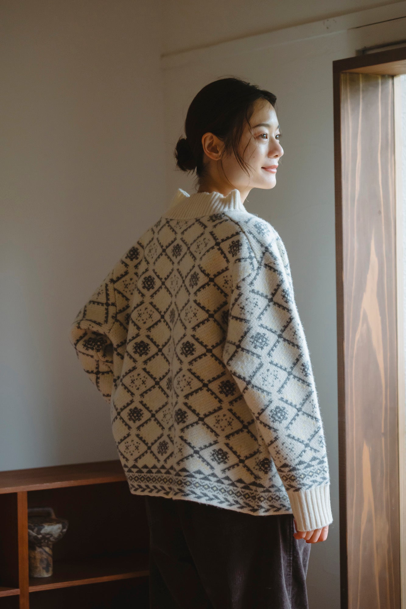 YARRA オリジナルジャガードカーディガン YR-1552-277