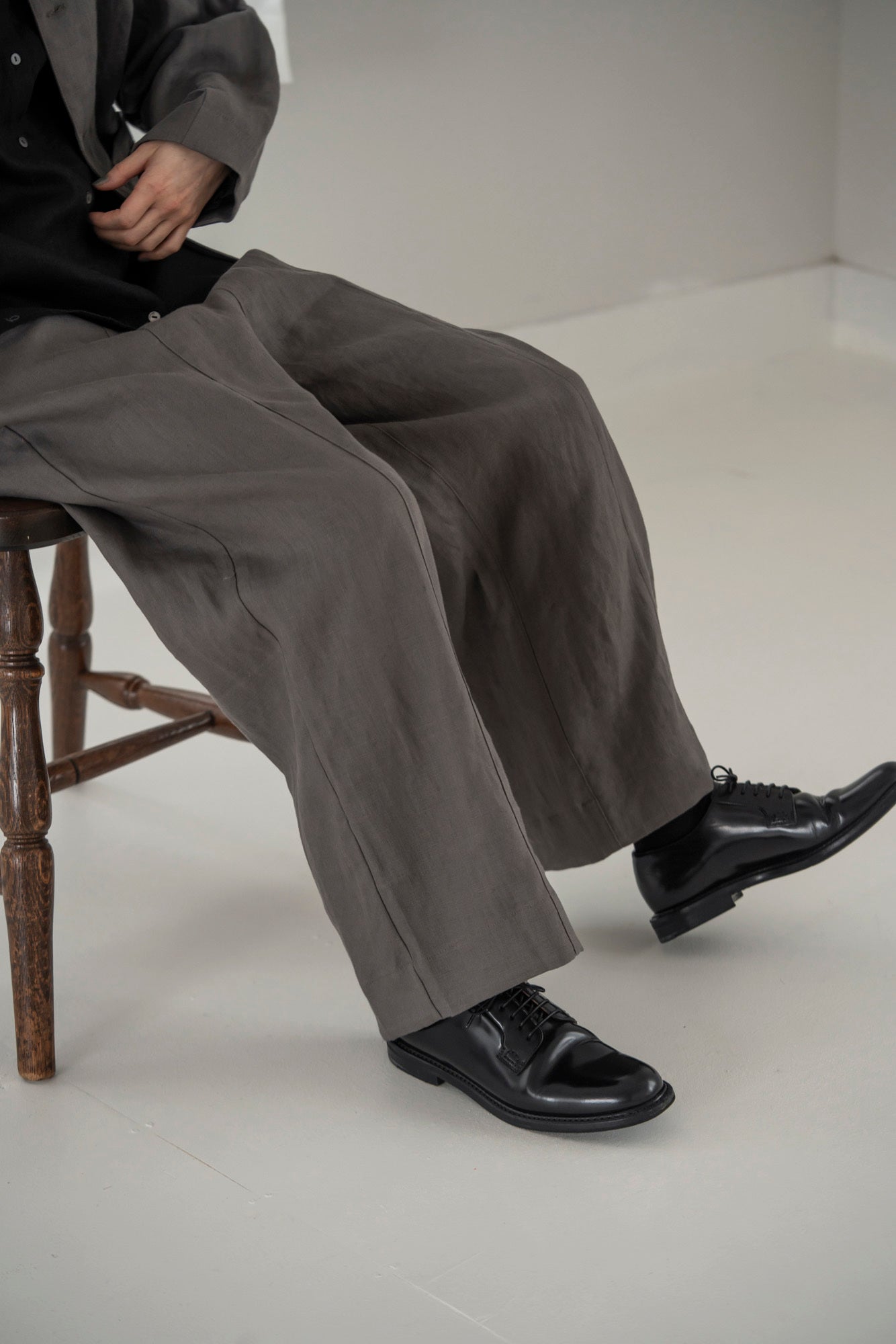 YARRA リネン100デザインパンツ YR-1545-216