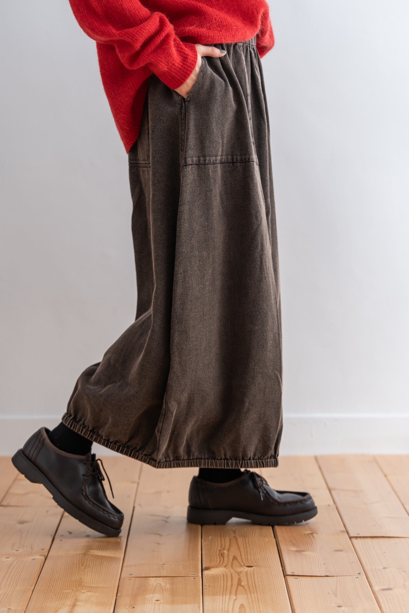 YARRA INDIAエンザイム裾ゴムスカート YR-1546-244