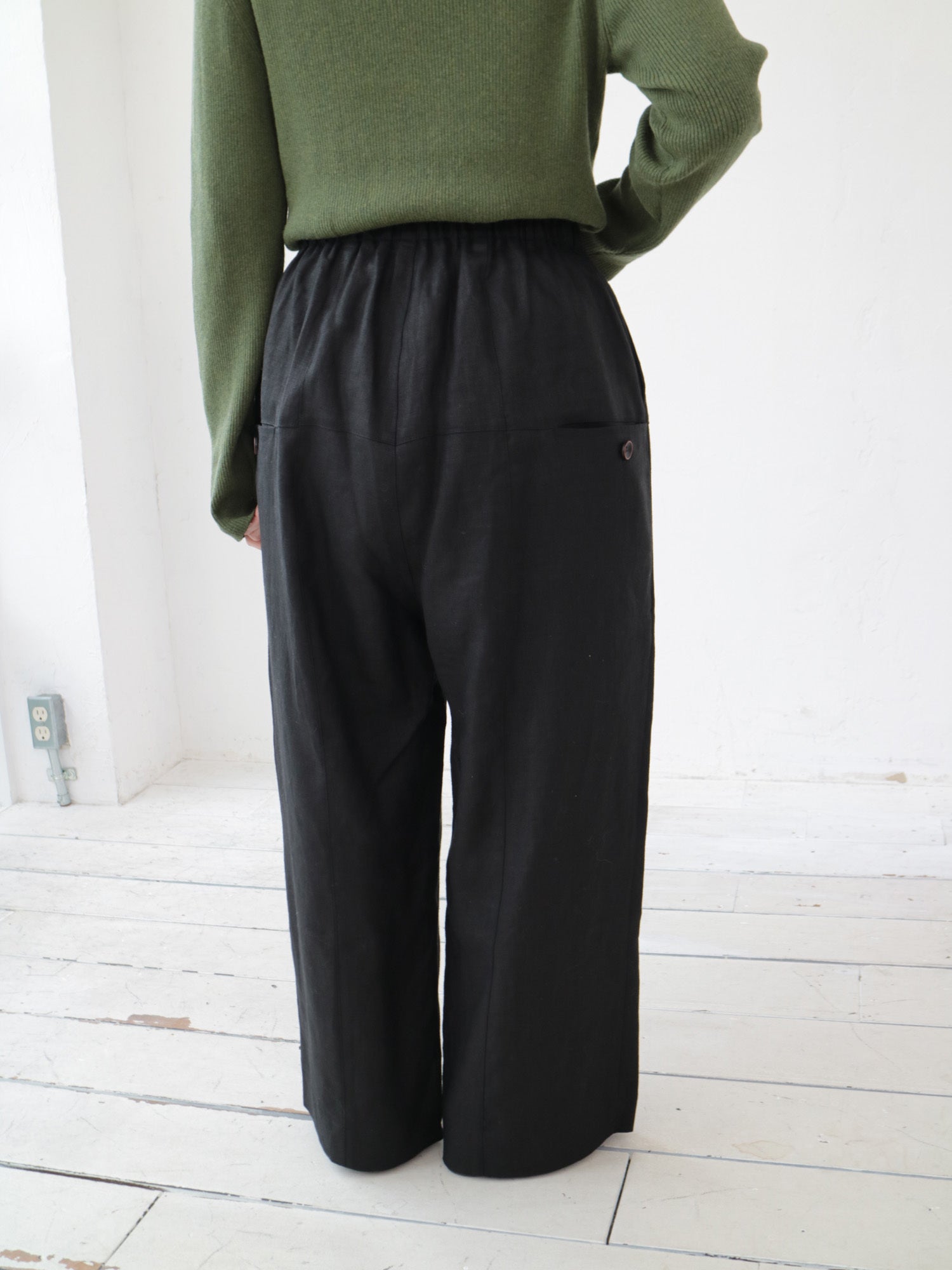 YARRA リネン100デザインパンツ YR-1545-216