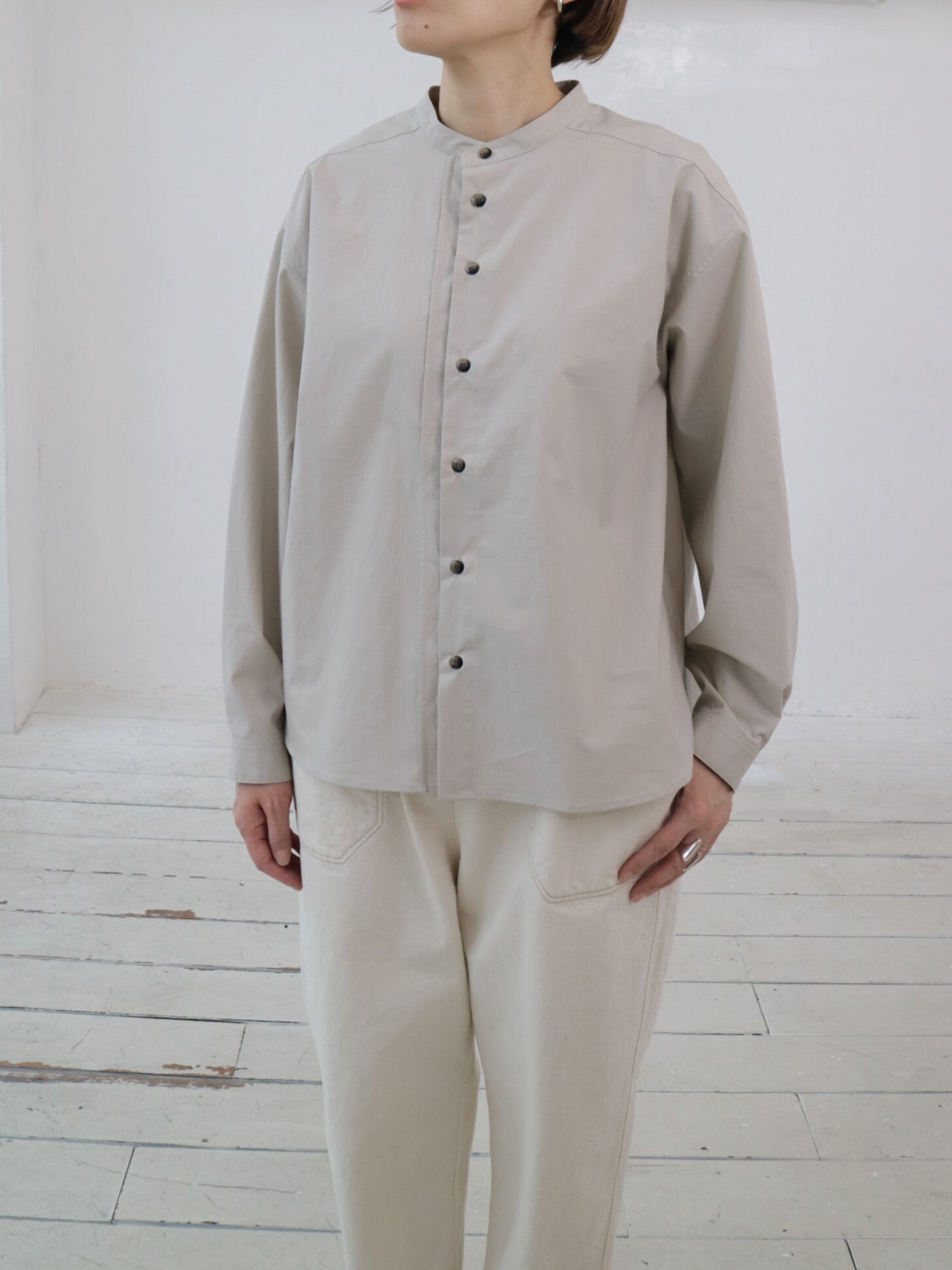 YARRA NEU オーガニックコットンダンプシャツ NU-5543-409