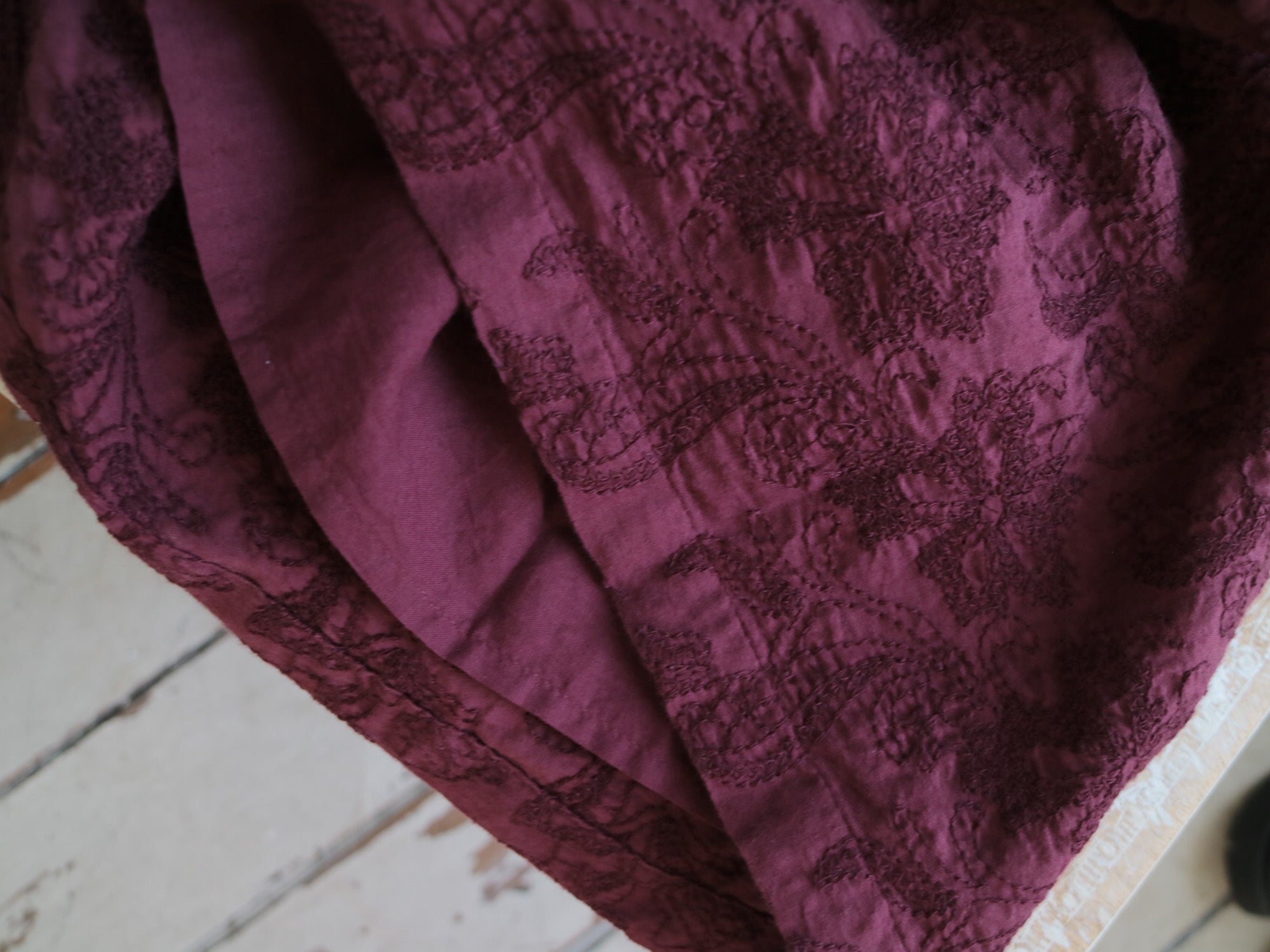 YARRA INDIAボイル刺繍スカート YR-1556-251