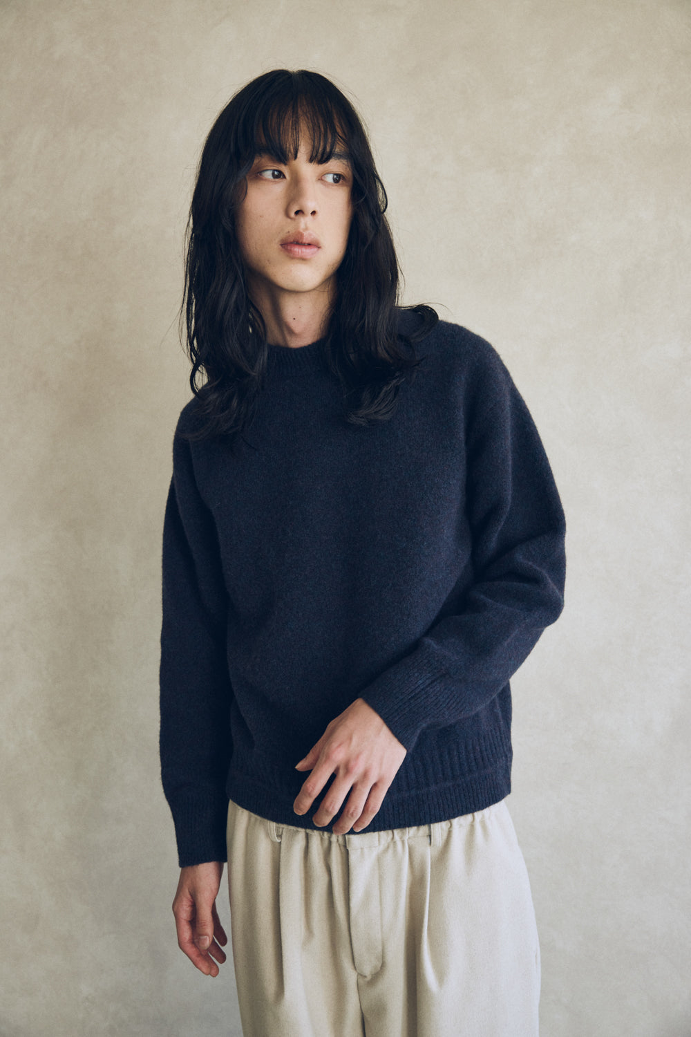 YARRA NEU ヤク混ニットプルオーバー NU-5552-418