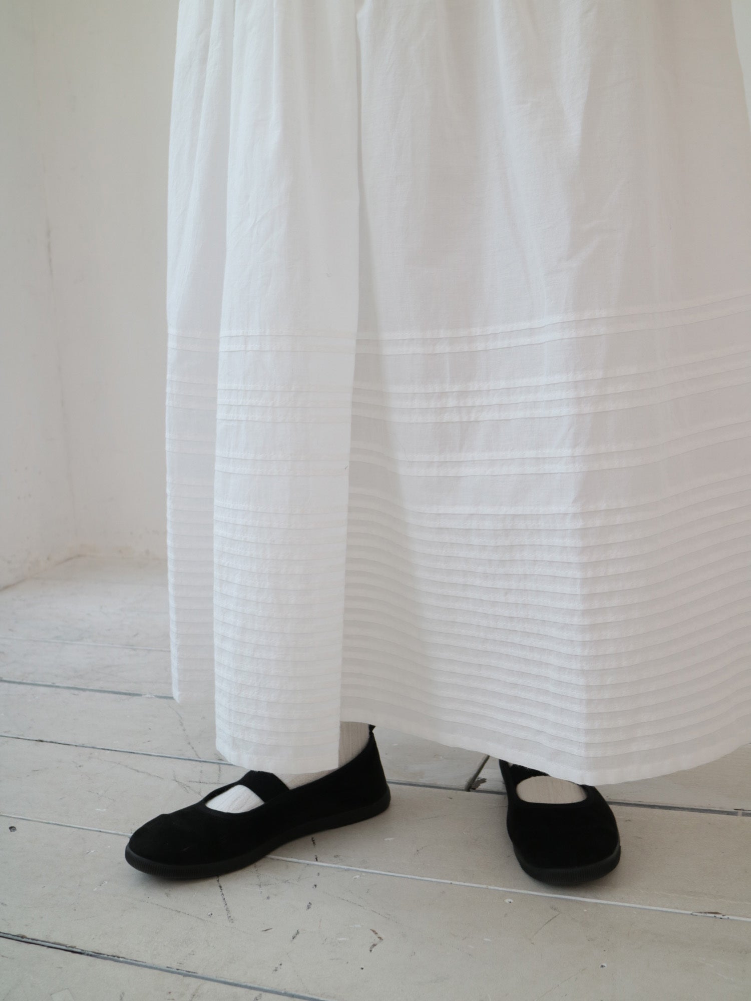 YARRA INDIAペチ付きピンタックスカート YR-1546-210