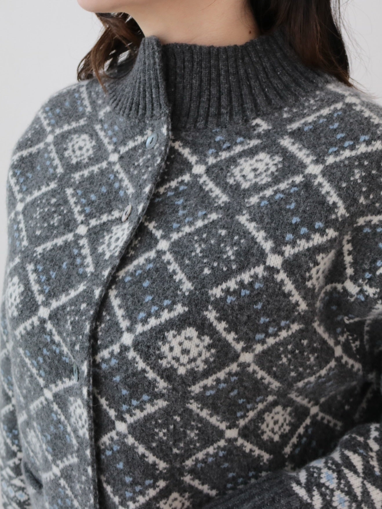 YARRA オリジナルジャガードカーディガン YR-1552-277