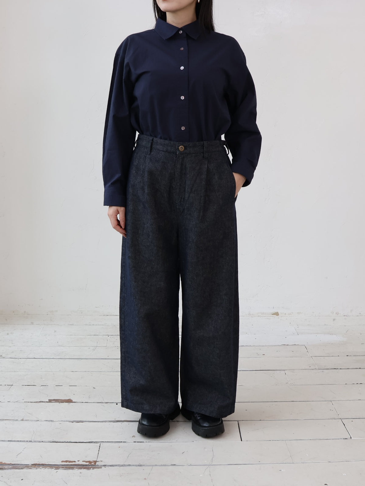 YARRA リネンコットンストレートパンツ YR-1645-235