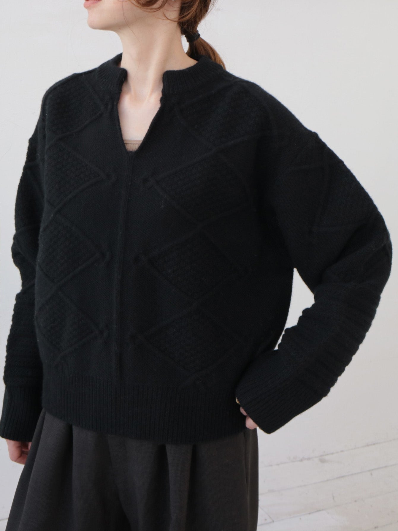 doux bleu スキッパー アランニット DB-2552-059