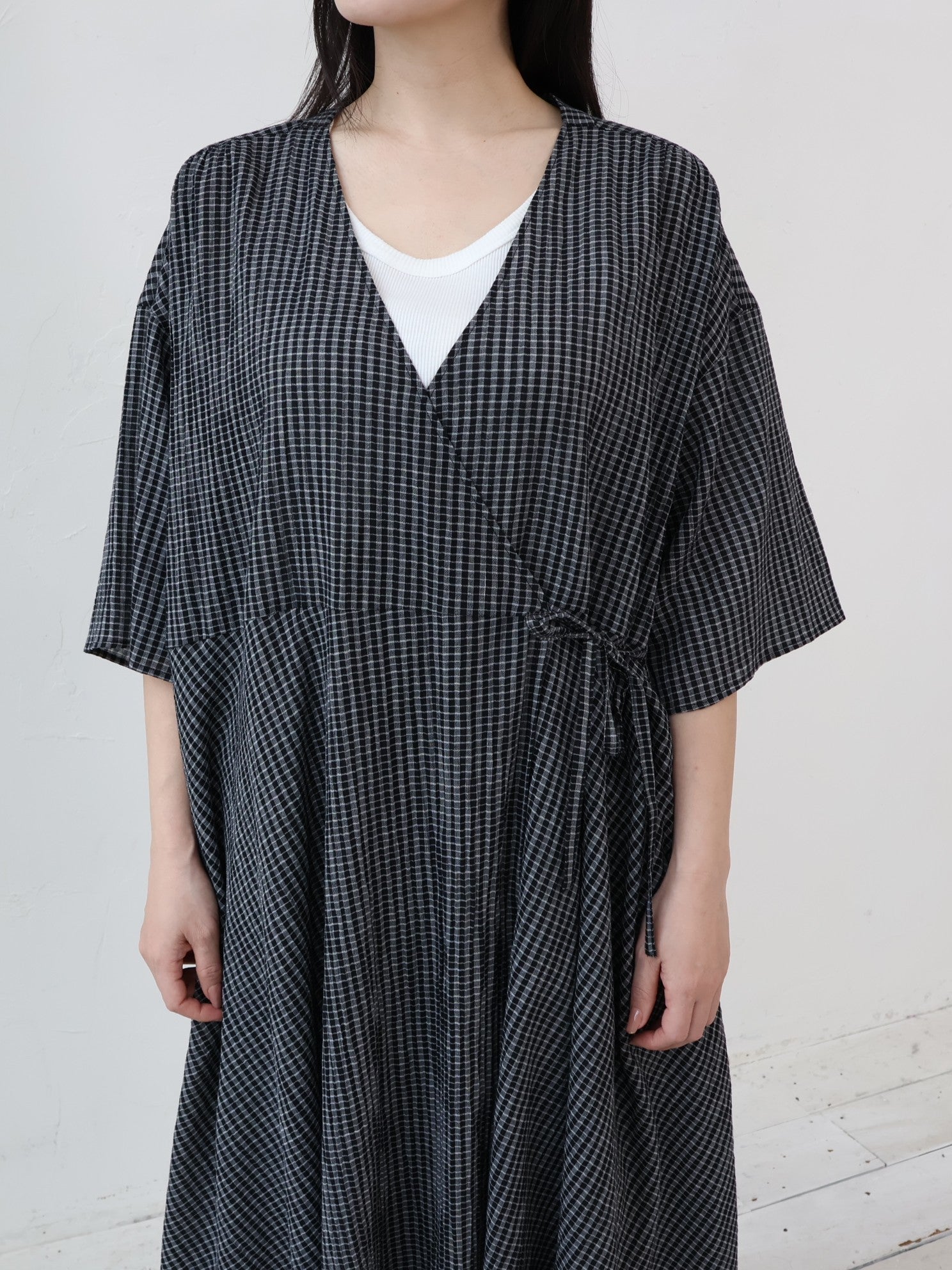 YARRA シングルガーゼカシュクールワンピース YR-1644-203