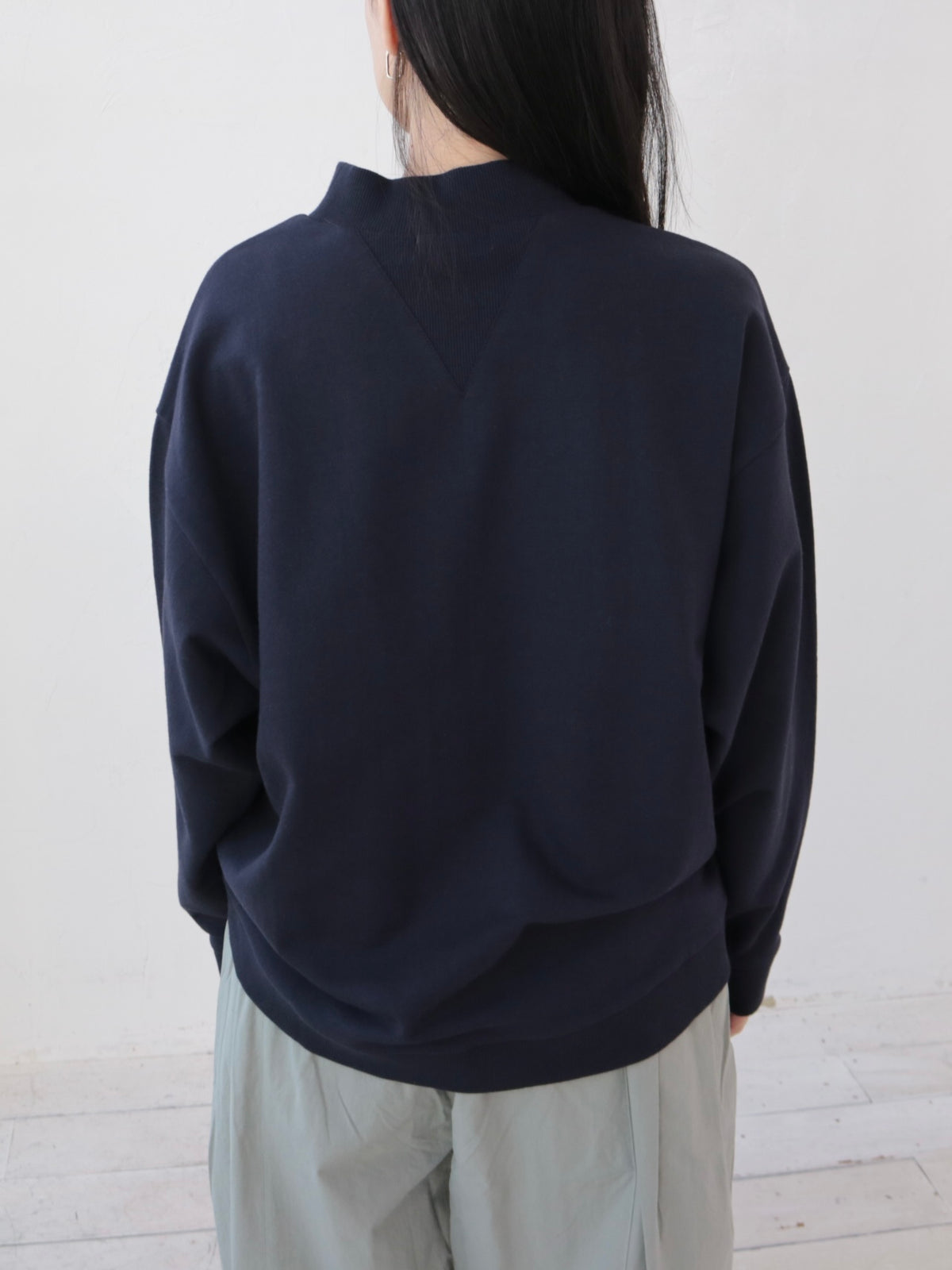YARRA ミニ裏毛ハイネックワイドプルオーバー YR-1641-224