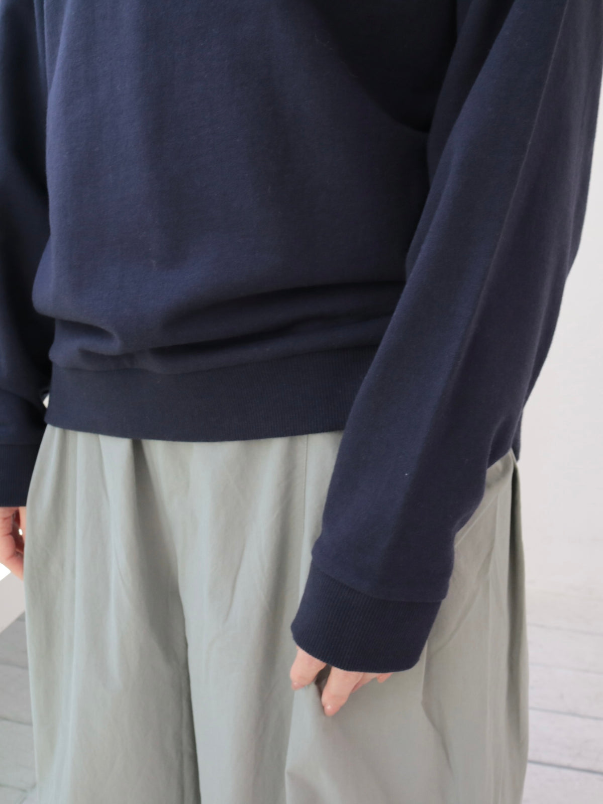 YARRA ミニ裏毛ハイネックワイドプルオーバー YR-1641-224