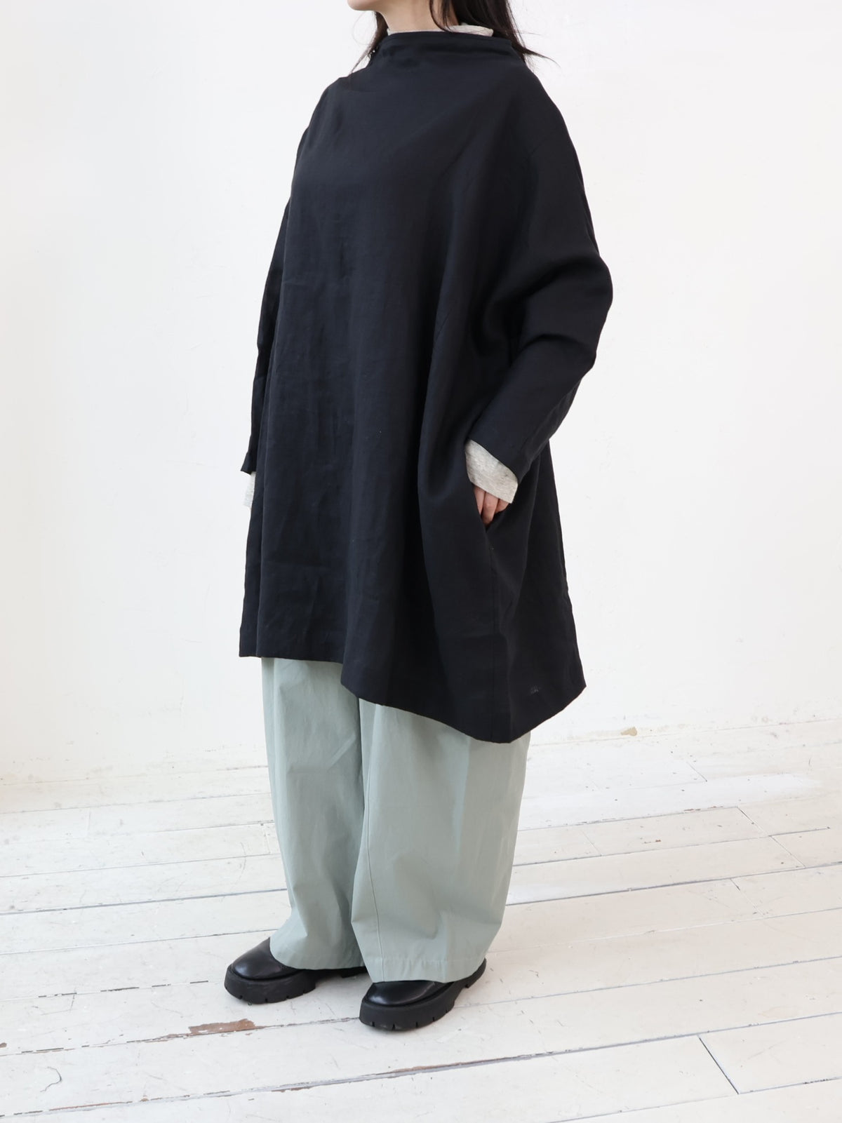 YARRA 2WAYハイネックドルマンワンピース YR-1644-227