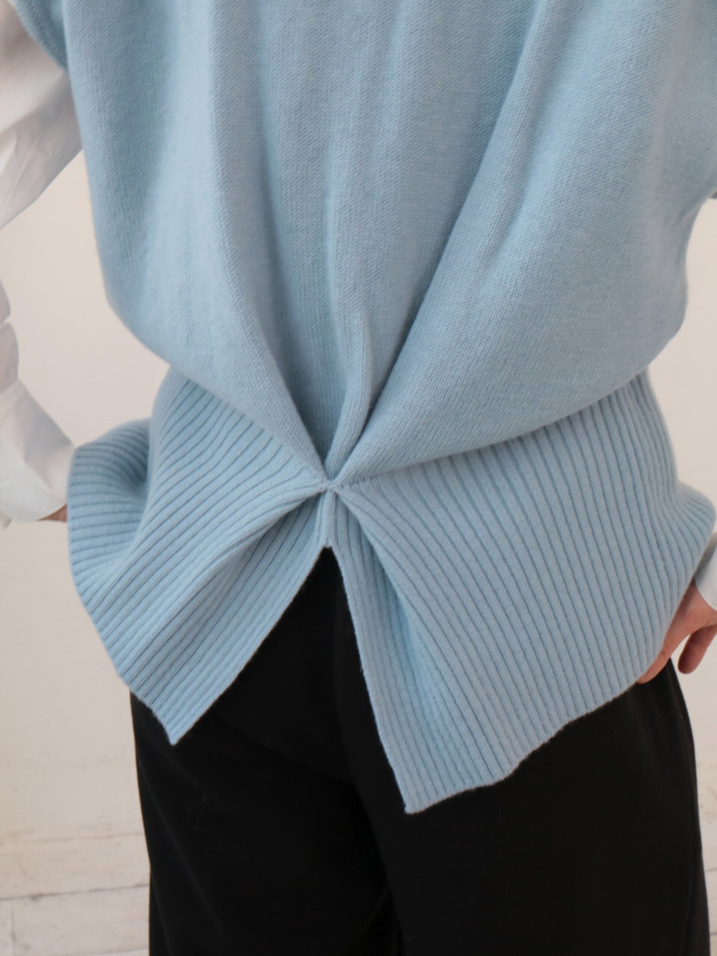 doux bleu バックタック ニットベスト DB-2558-046