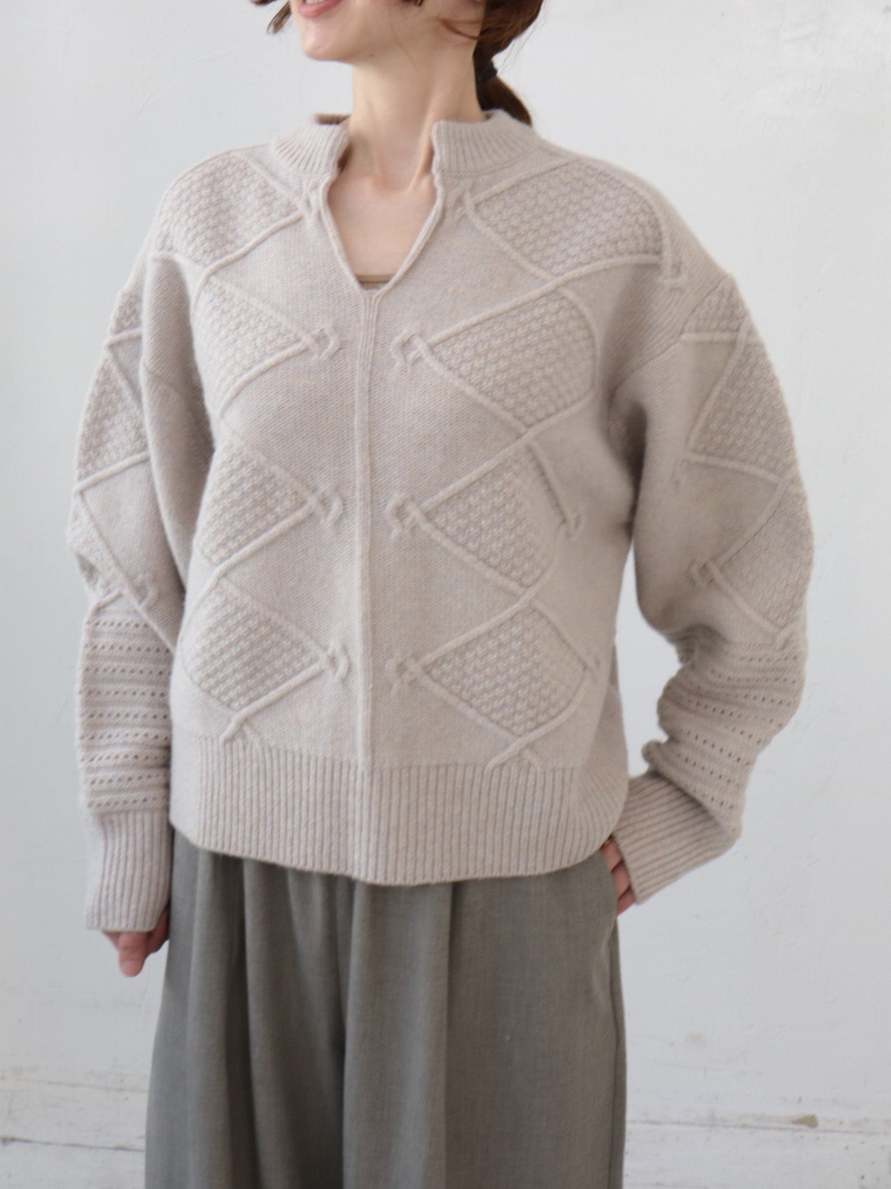 doux bleu スキッパー アランニット DB-2552-059