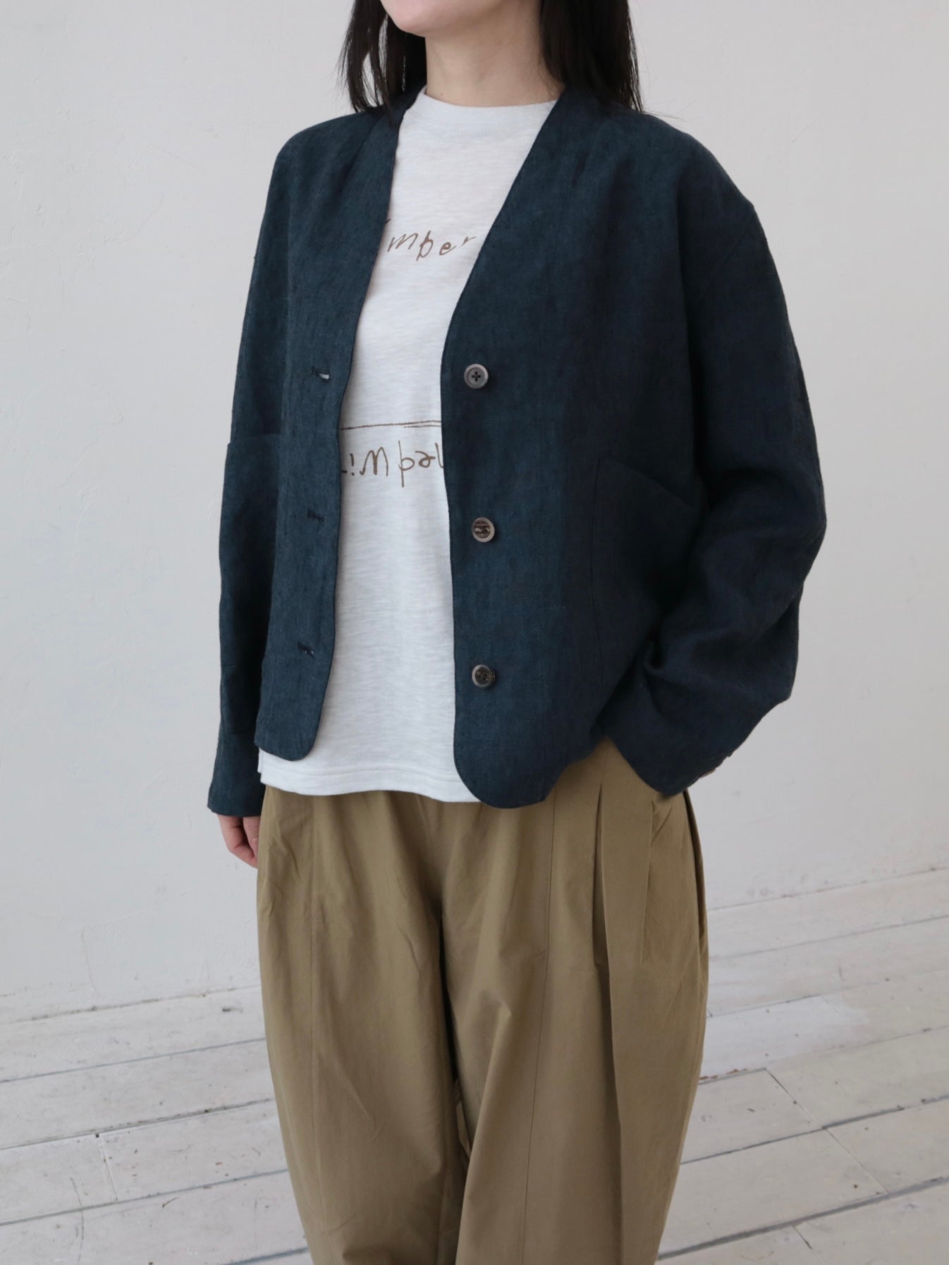 YARRA リネン100ショルダーダーツジャケット YR-1647-220