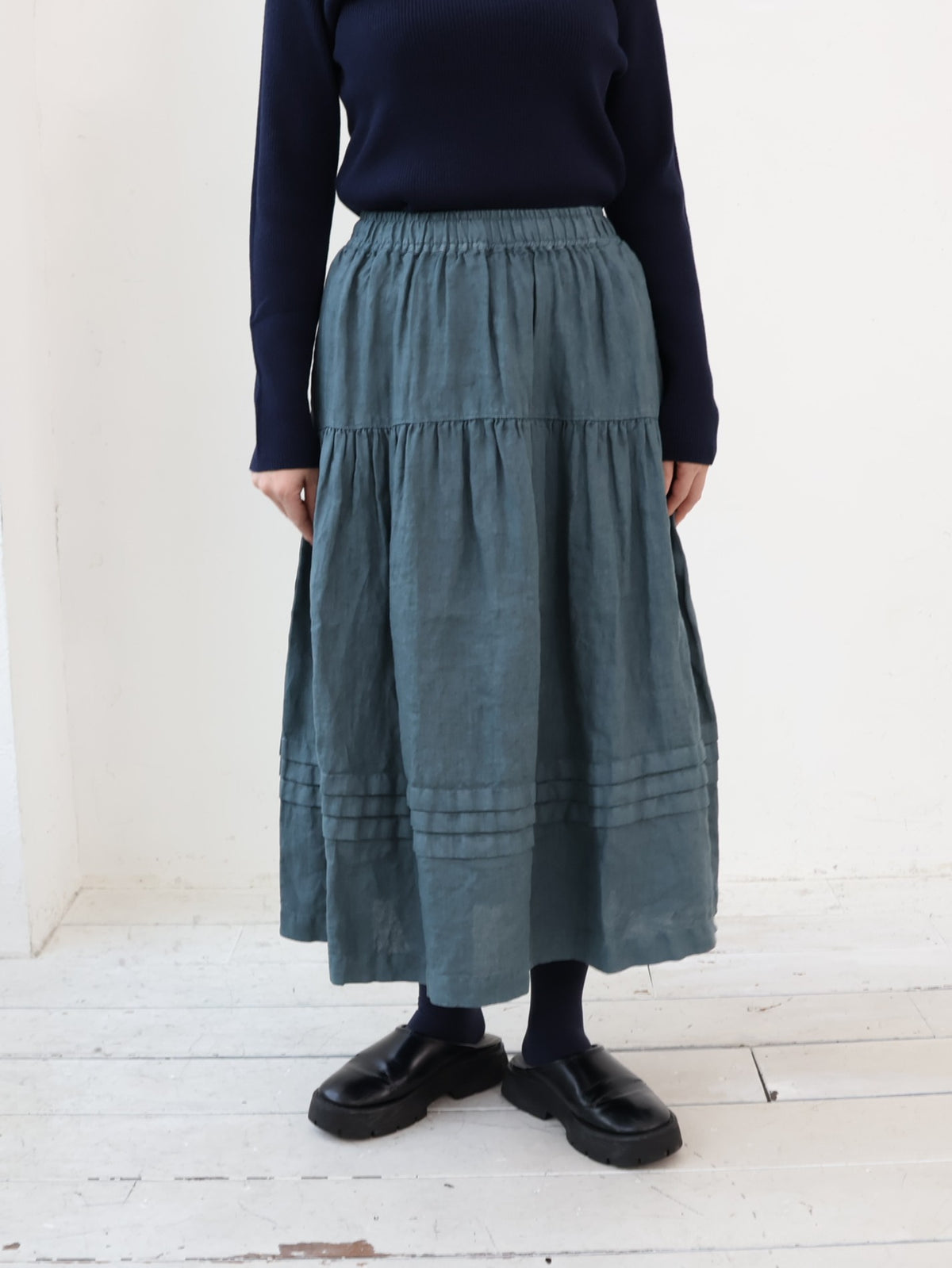 YARRA オリジナルリネン切替スカート YR-1646-242