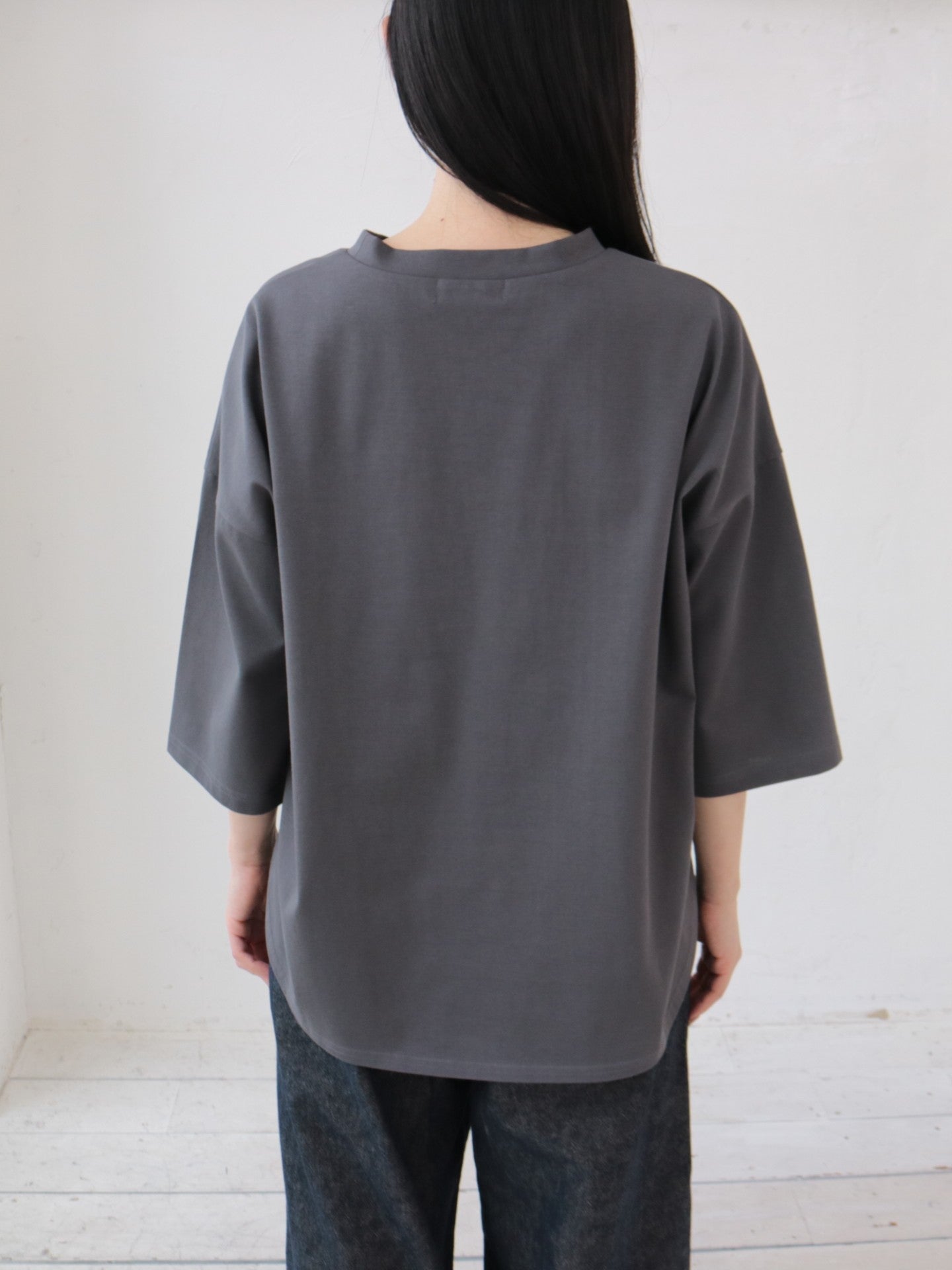 YARRA シルキータッチ5分袖レースTEE YR-1641-201