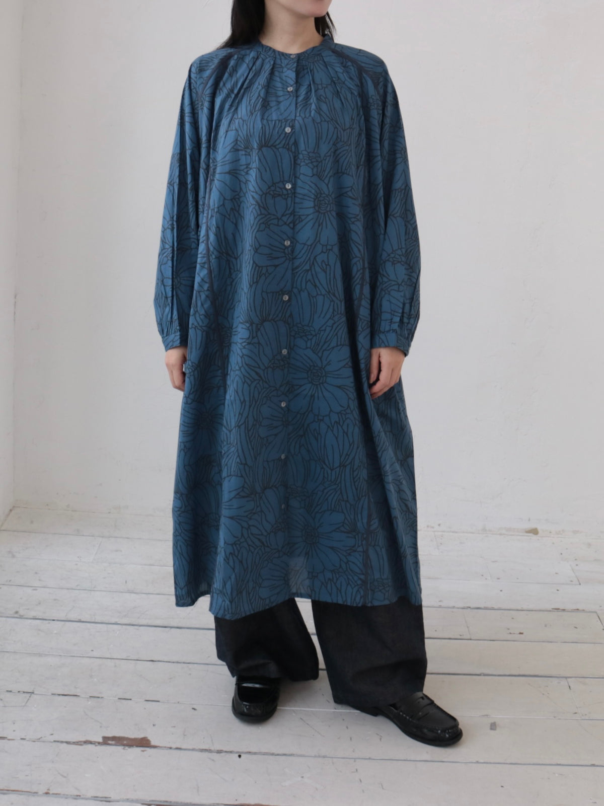 YARRA INDIAプリントパイピングワンピース YR-1644-214