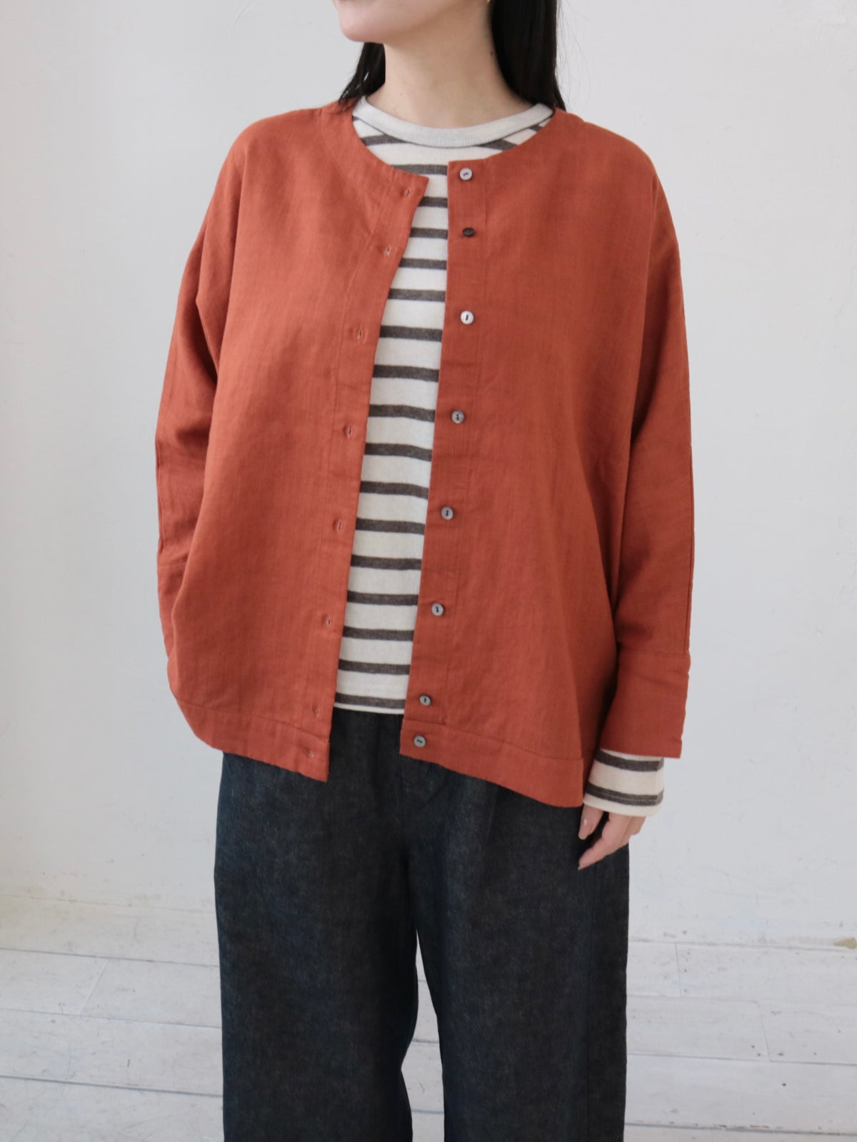 YARRA リネンテンセルワイド2WAYブラウス YR-1643-211