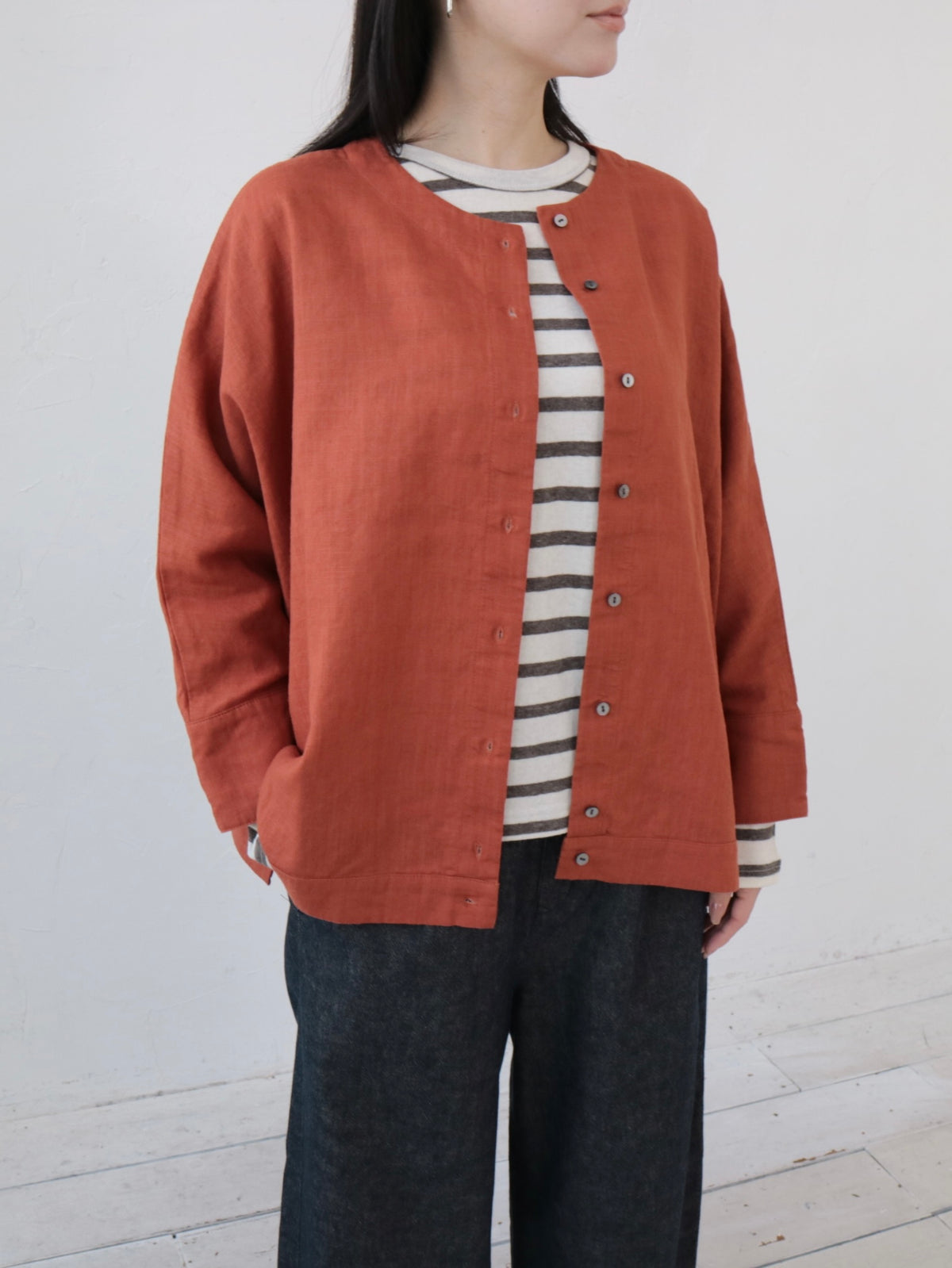 YARRA リネンテンセルワイド2WAYブラウス YR-1643-211