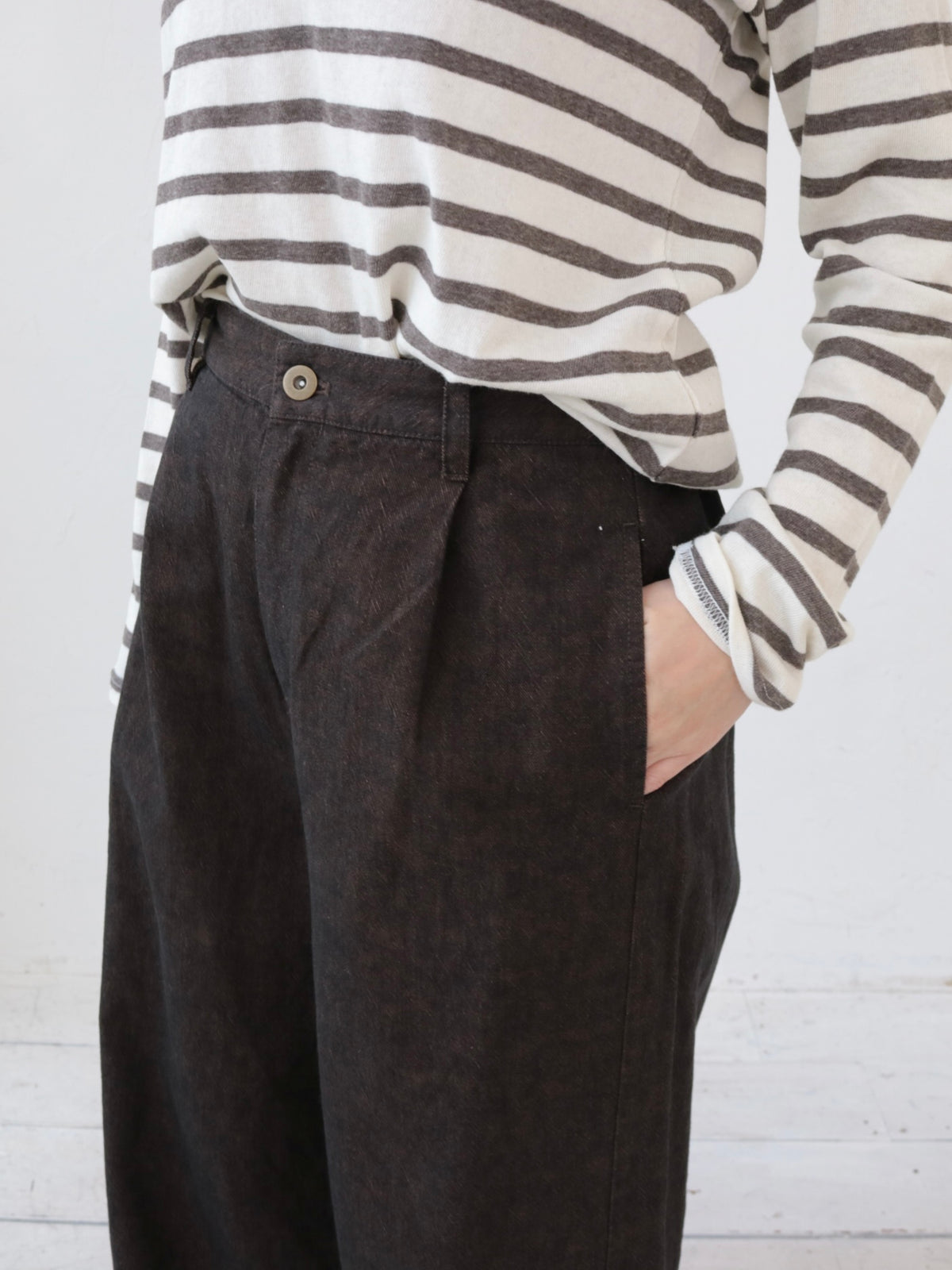 YARRA リネンコットンストレートパンツ YR-1645-235