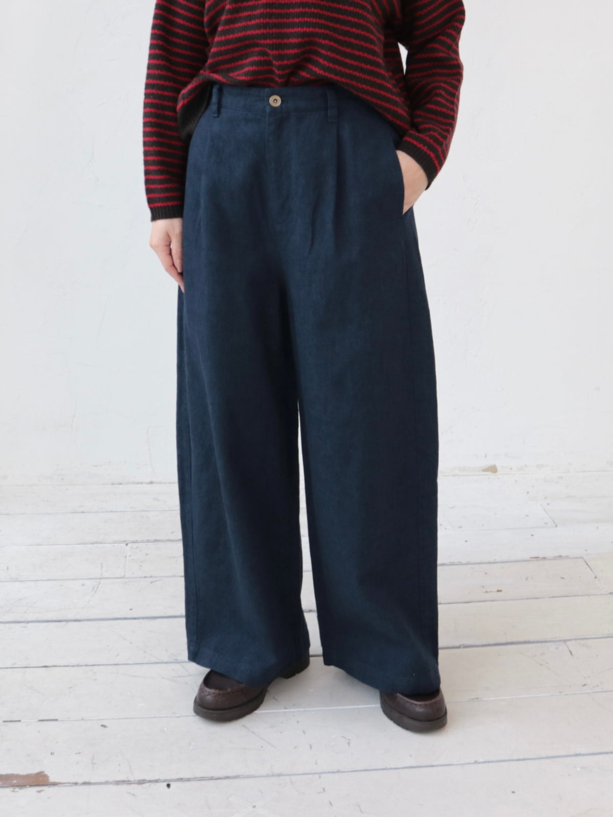 YARRA リネンコットンストレートパンツ YR-1645-235