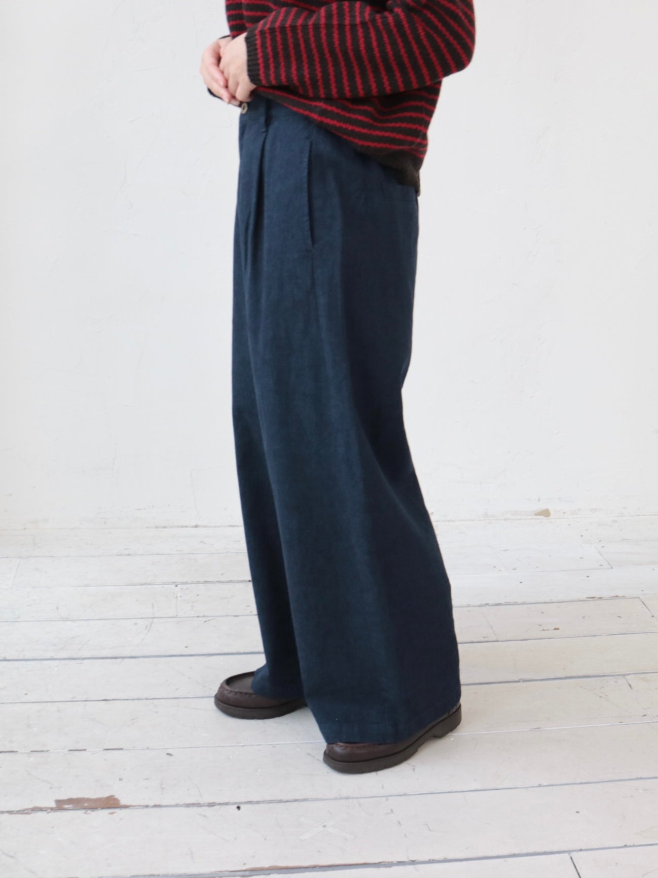 YARRA リネンコットンストレートパンツ YR-1645-235
