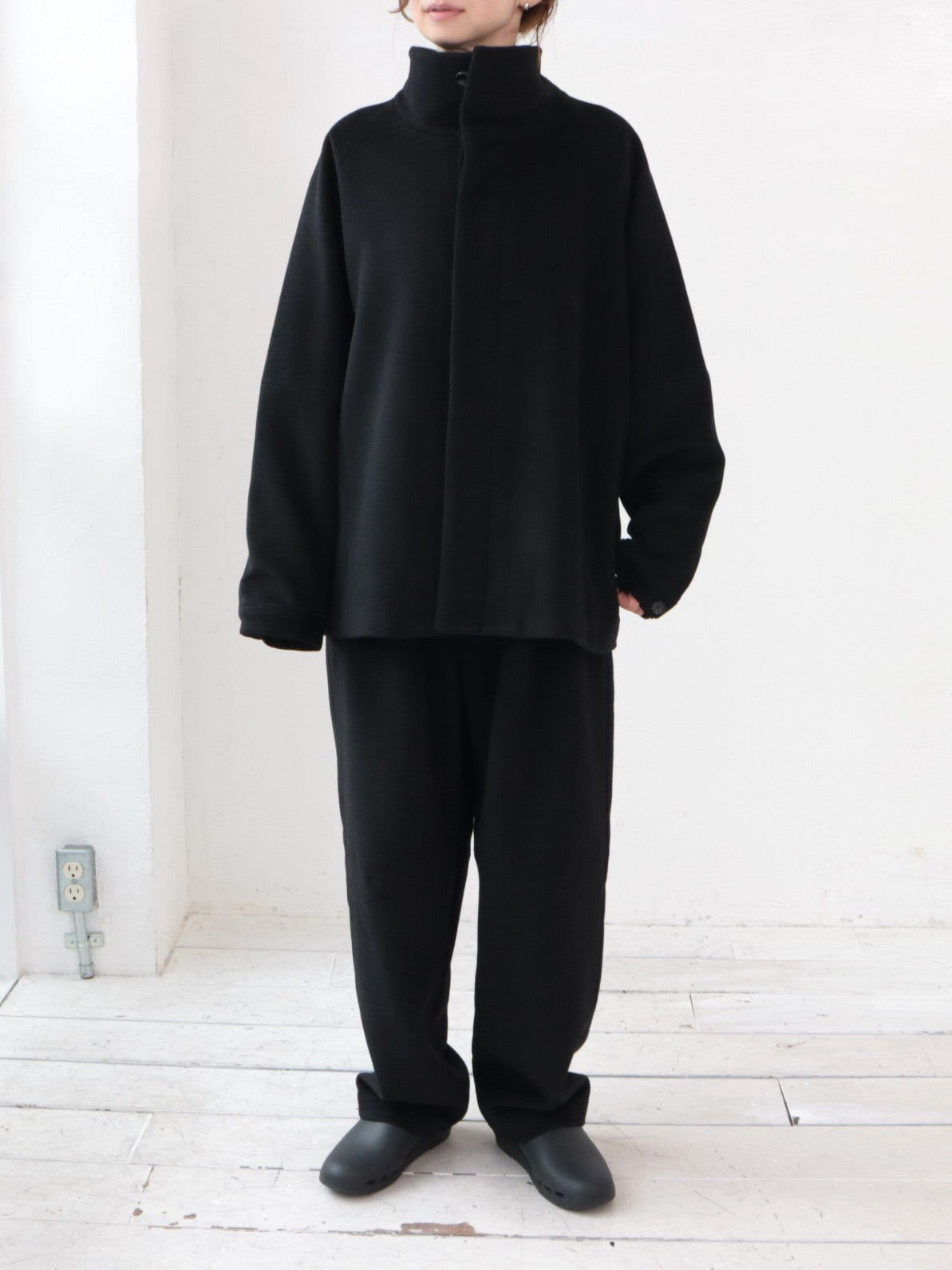 YARRA NEU カシミヤ混ウールスタンドジャケット NU-5557-428