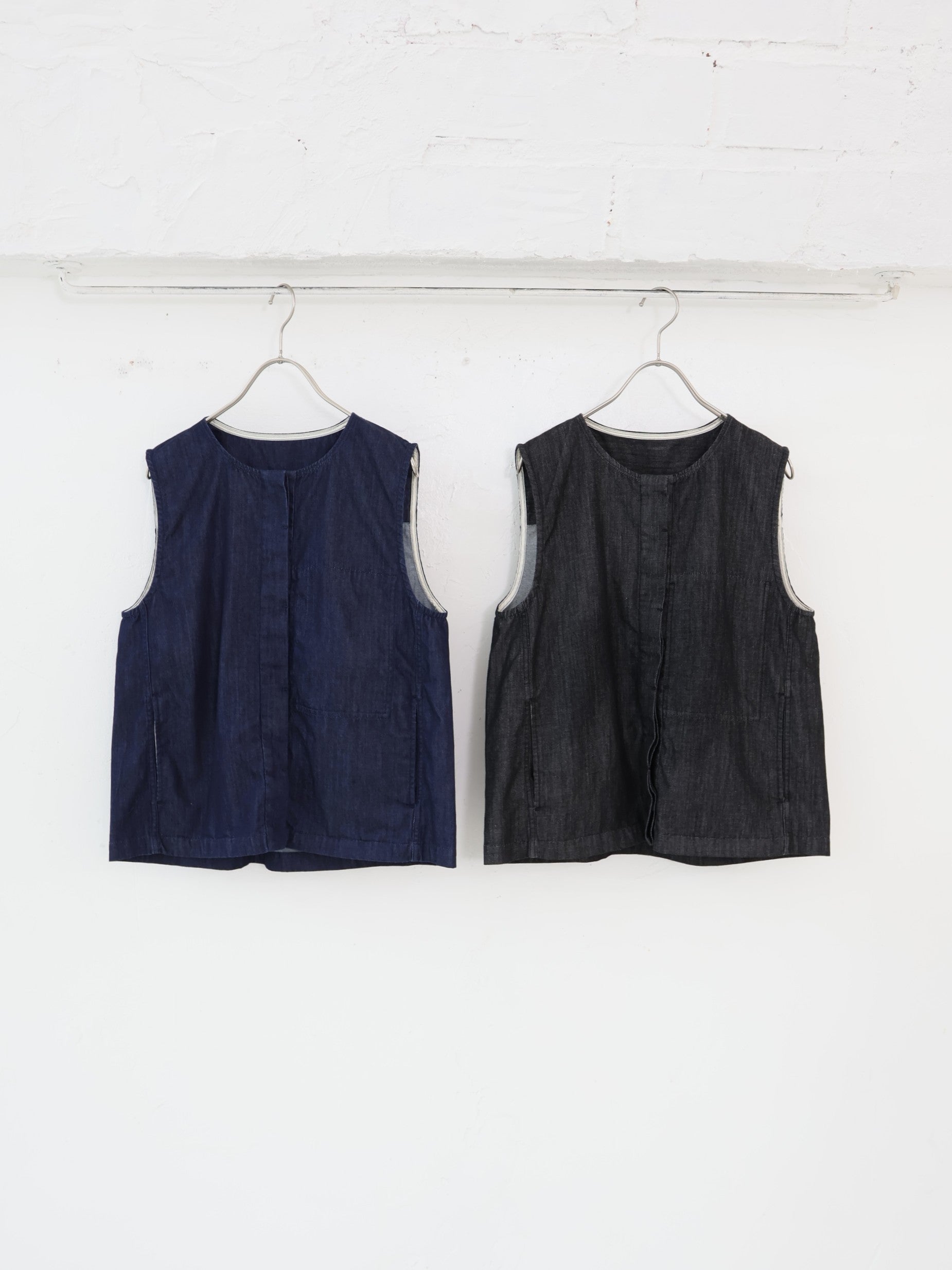 doux bleu ライトデニムベスト DB-2648-006