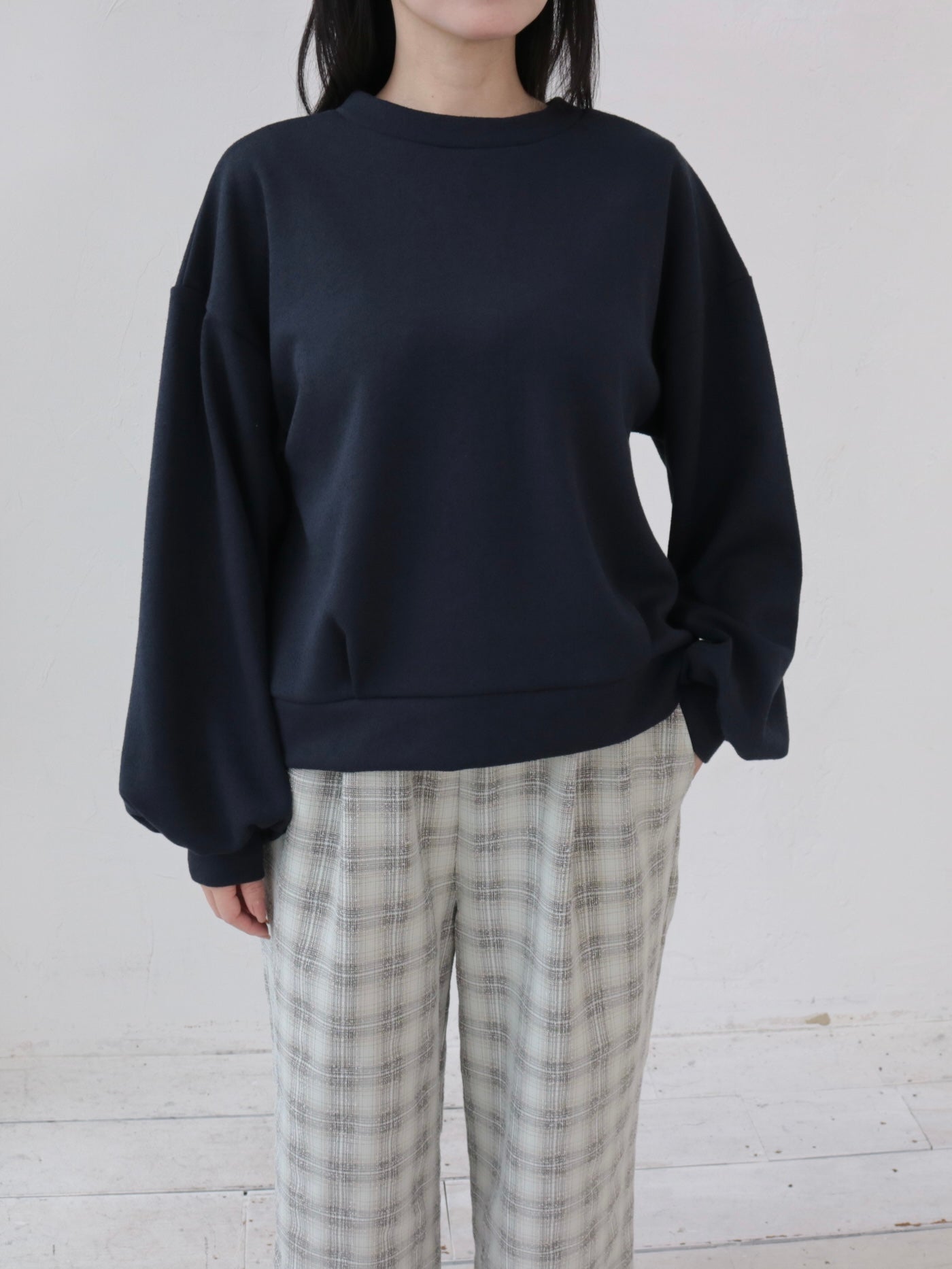 YARRA オンブレチェックワイドパンツ YR-1645-218