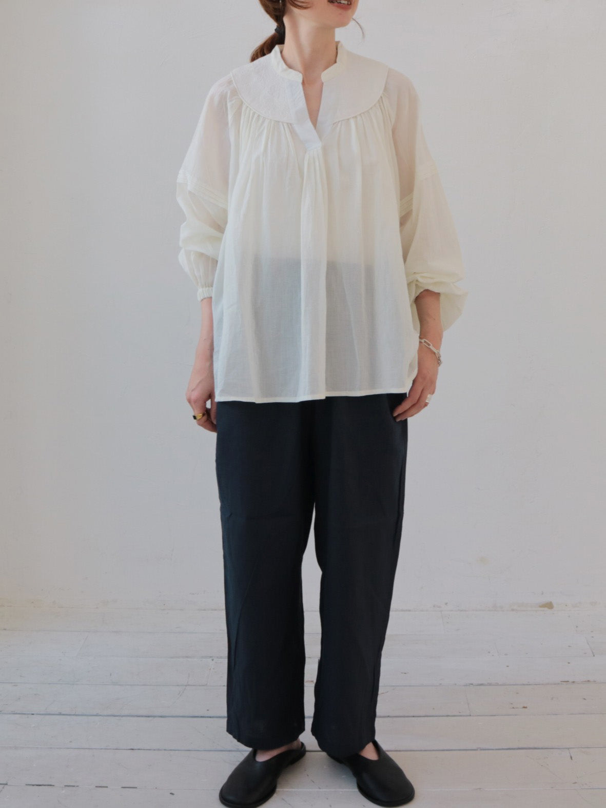 doux bleu キルトヨーク ブラウス DB-2533-083