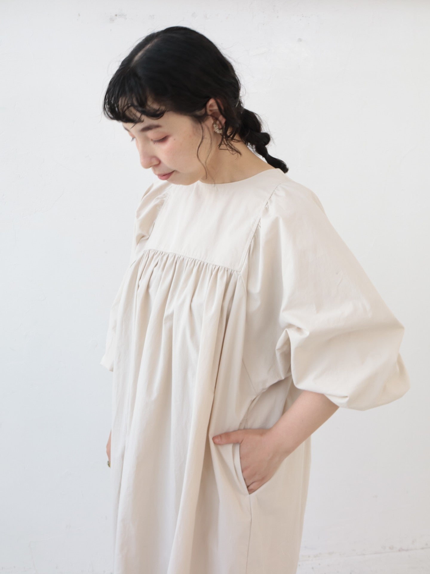 【予約販売 10月下旬発送】YARRA ami×YARRA ギャザーワンピース 1554-282