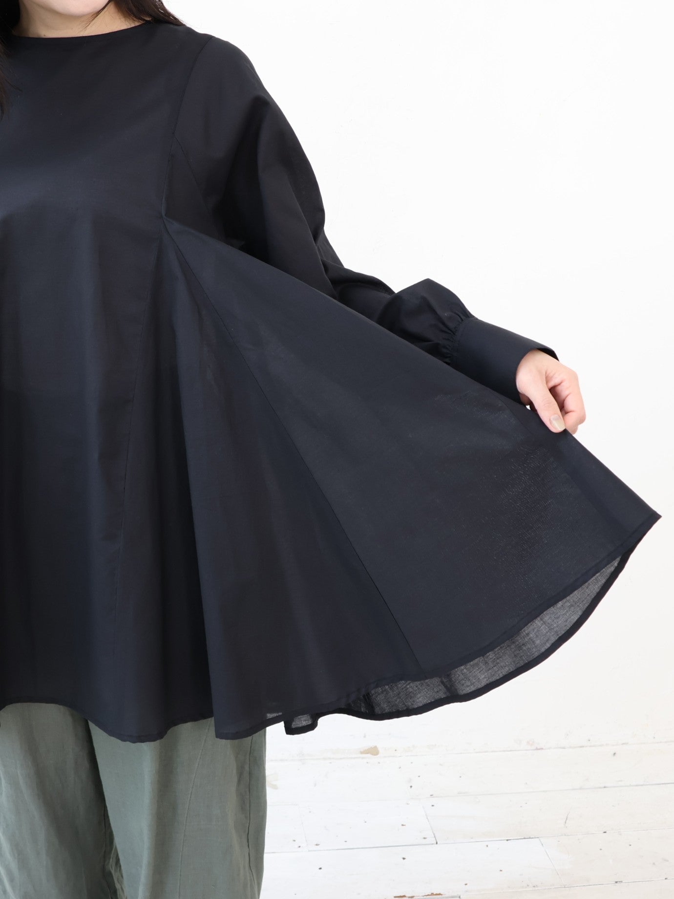 doux bleu コットンフレアチュニック DB-2644-003