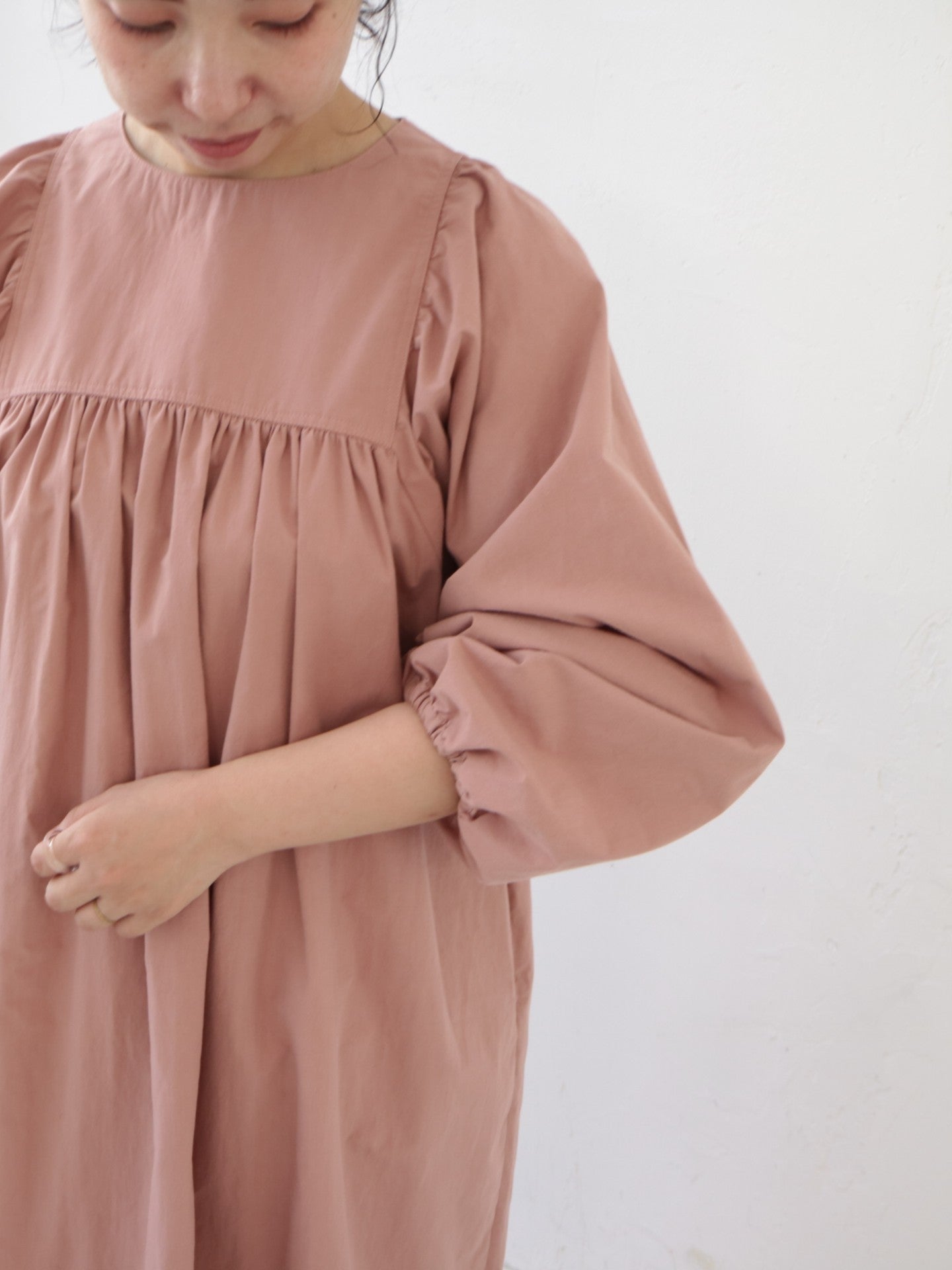 【予約販売 10月下旬発送】YARRA ami×YARRA ギャザーワンピース 1554-282