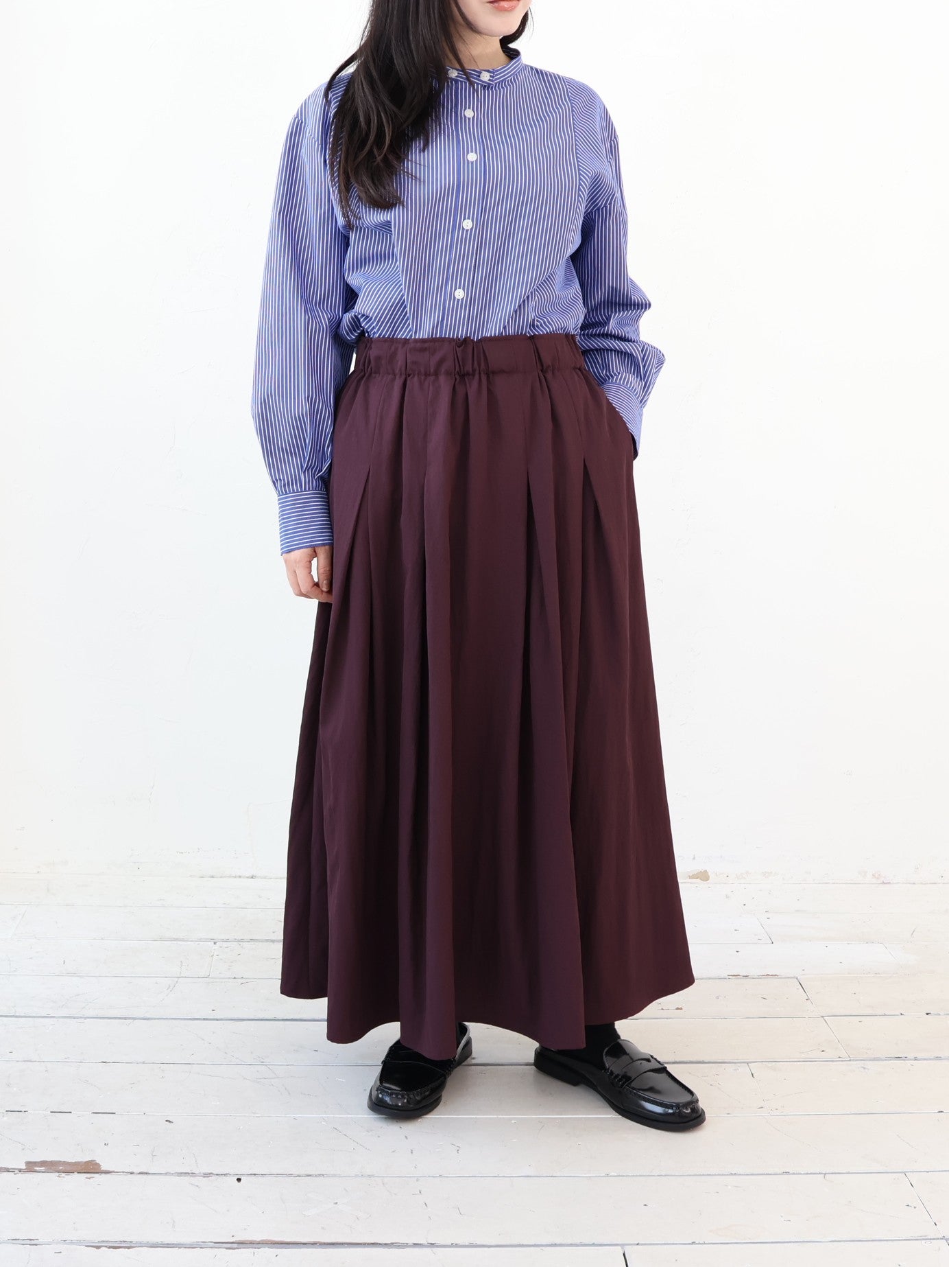 doux bleu タック ギャザースカート DB-2646-017