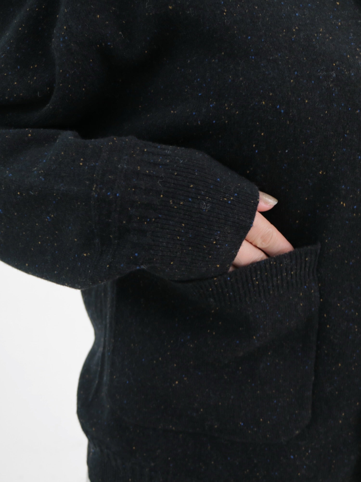 YARRA NEU カラーネップメリノニットカーディガン NU-5552-420