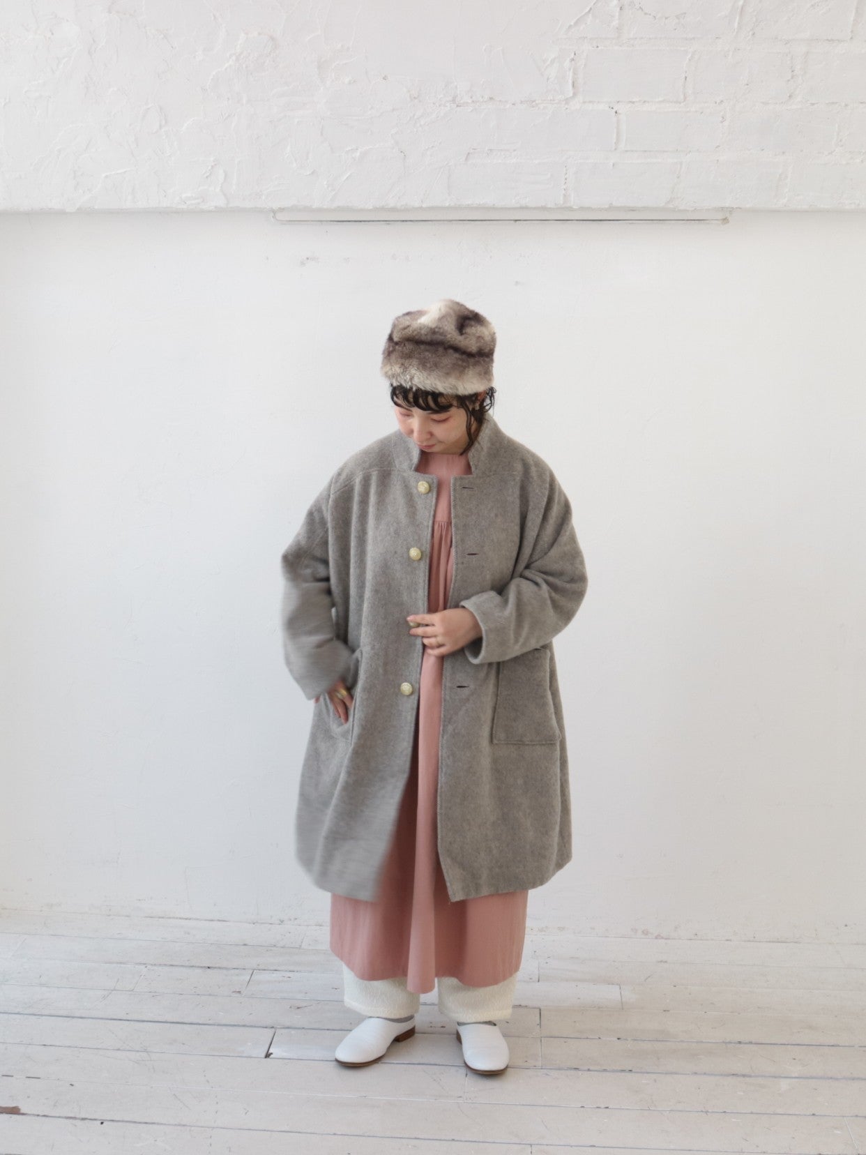 【予約販売 10月下旬発送】YARRA ami×YARRA ギャザーワンピース 1554-282