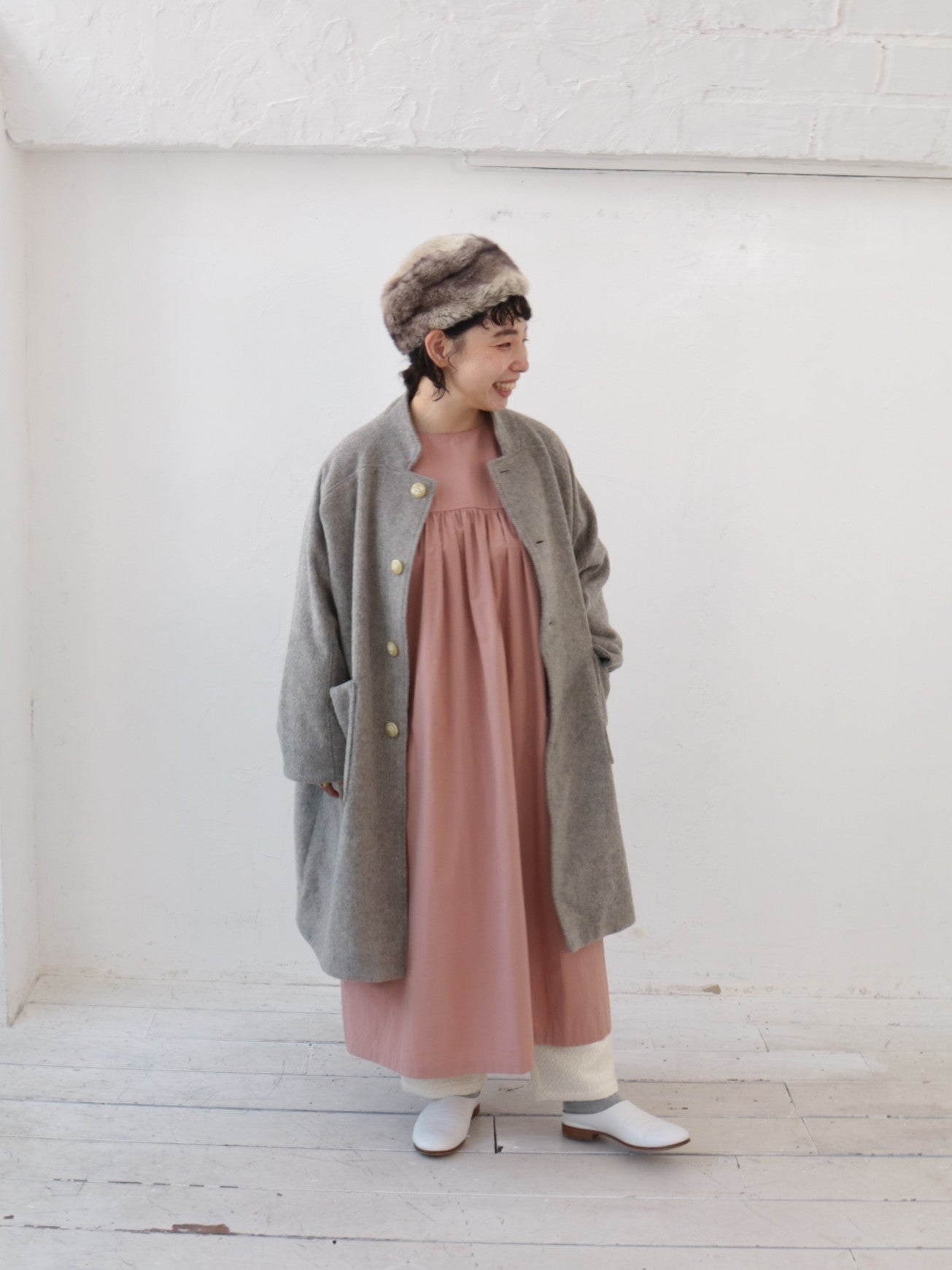 【予約販売 10月下旬発送】YARRA ami×YARRA ギャザーワンピース 1554-282