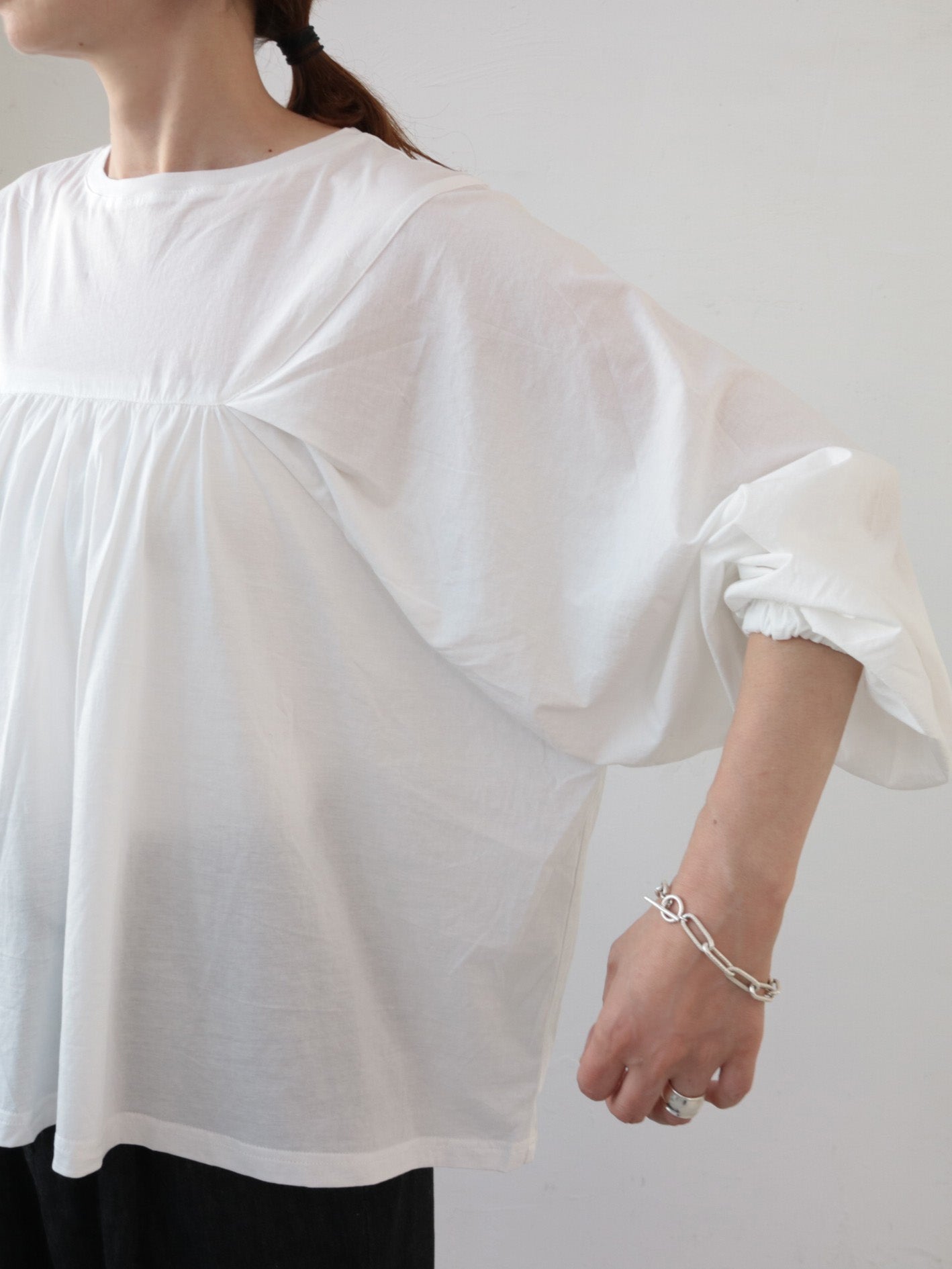 doux bleu シルケットコットン タックプルオーバー DB-2541-002