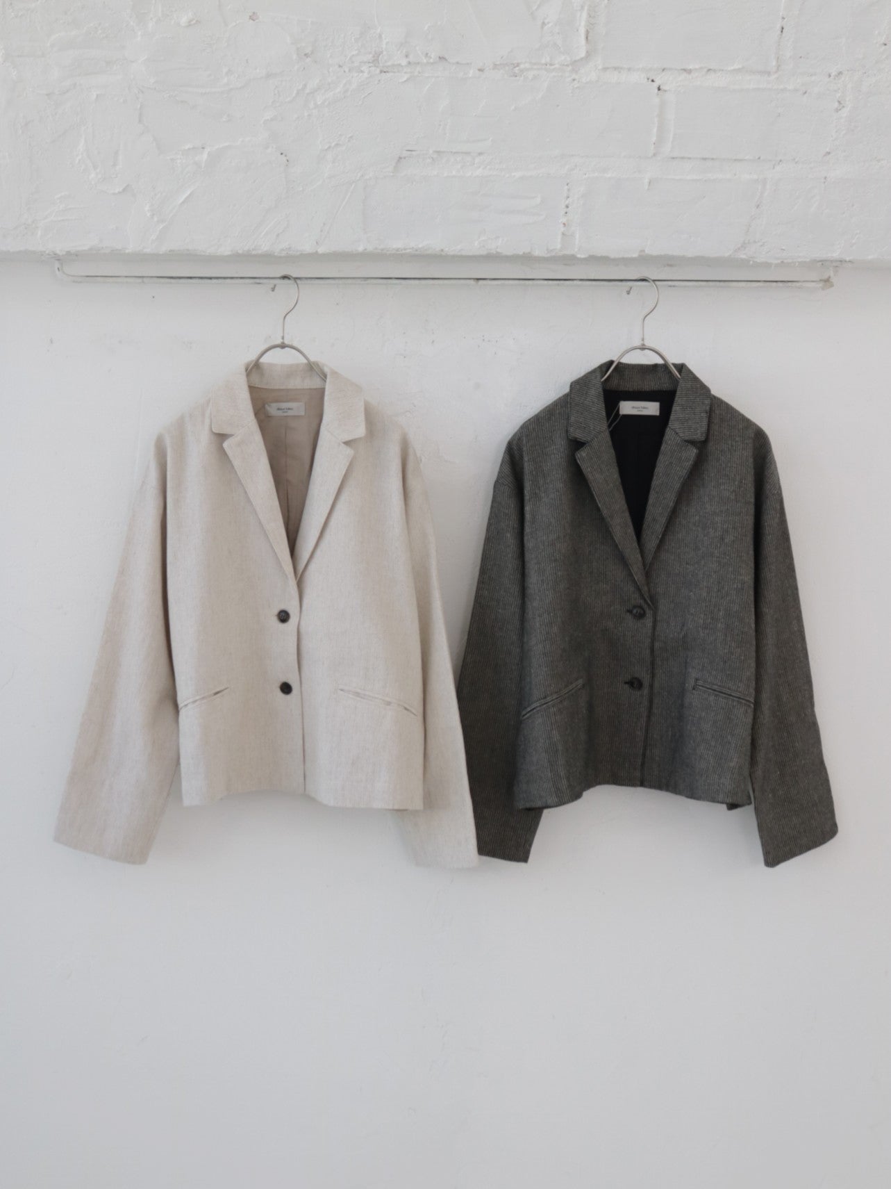 doux bleu リネンレーヨン ストライプジャケット DB-2547-016