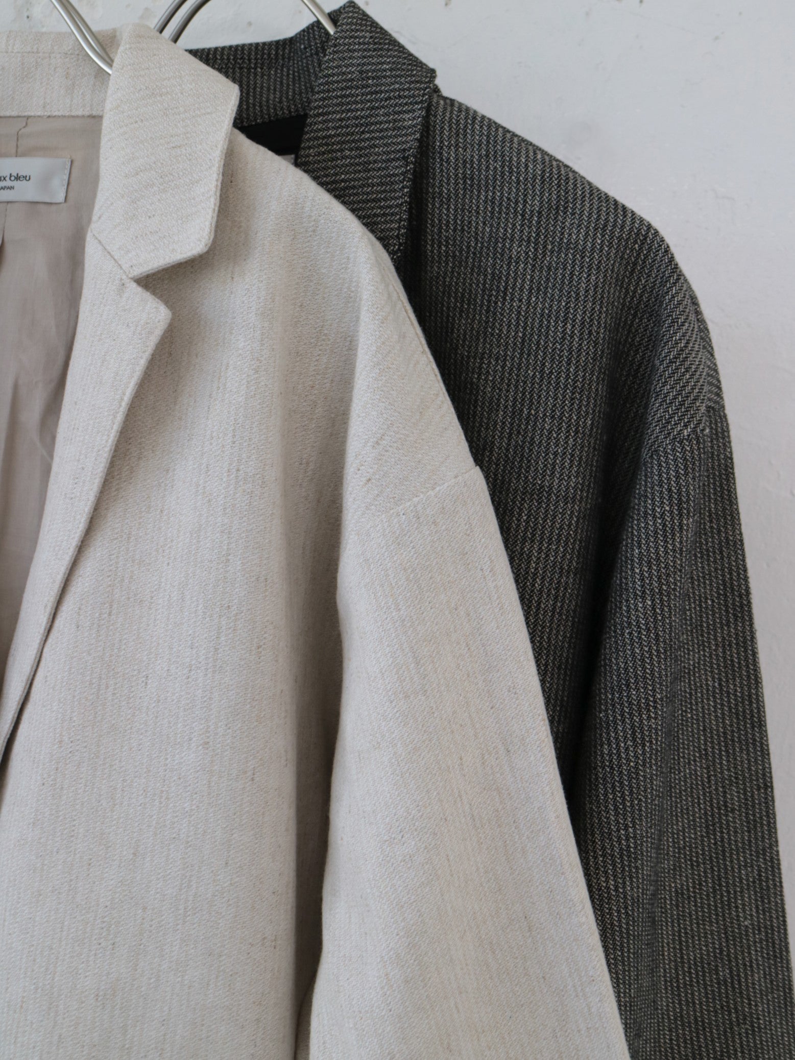 doux bleu リネンレーヨン ストライプジャケット DB-2547-016